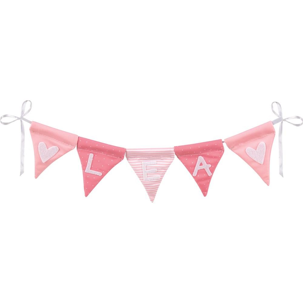goki Dekohänger Buchstaben Wimpelkette rosa 10 Wimpel DIY Dekoration Kinderzimmer, Kreative DIY Dekoration