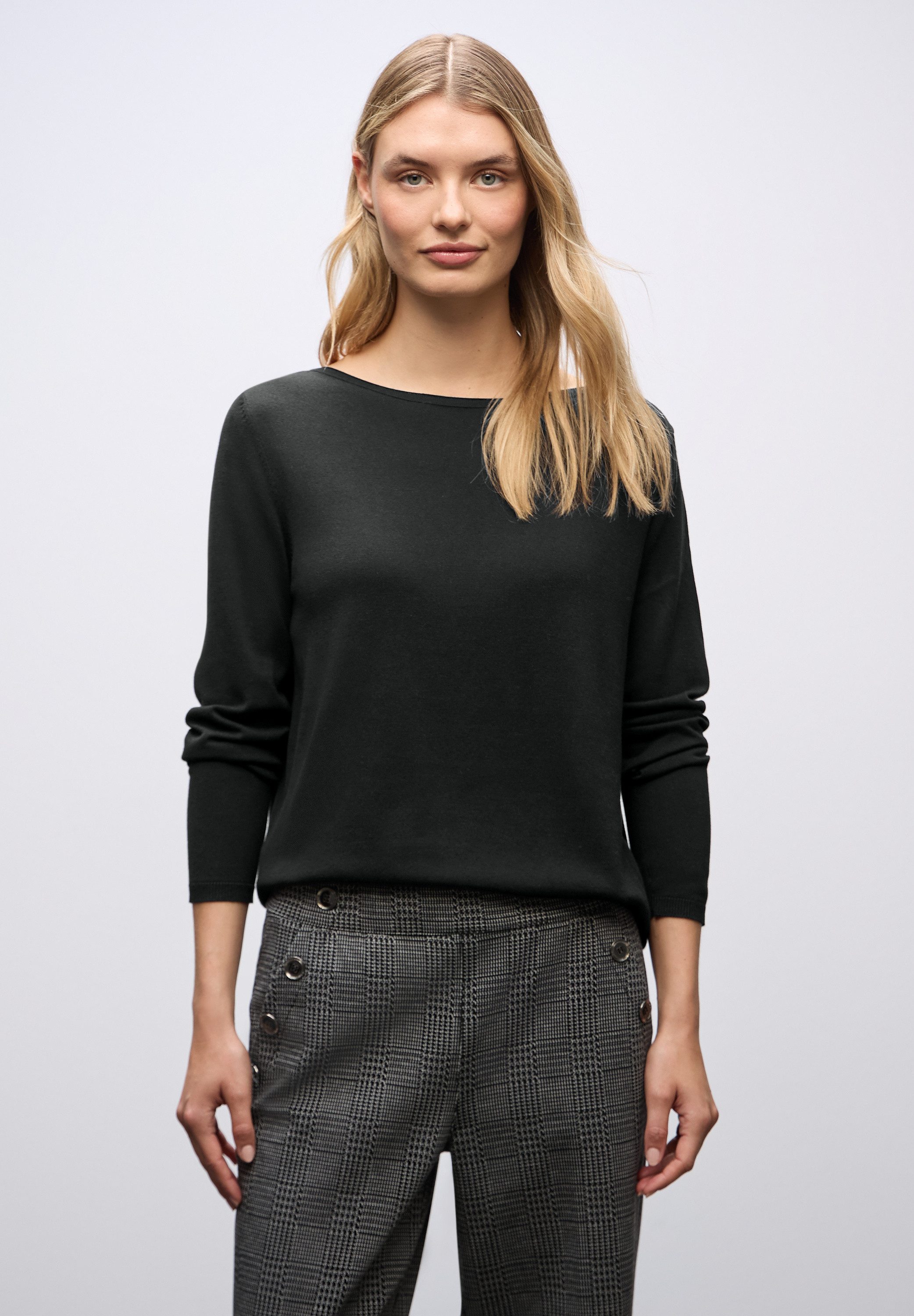 STREET ONE Strickpullover mit U-Boot-Ausschnitt