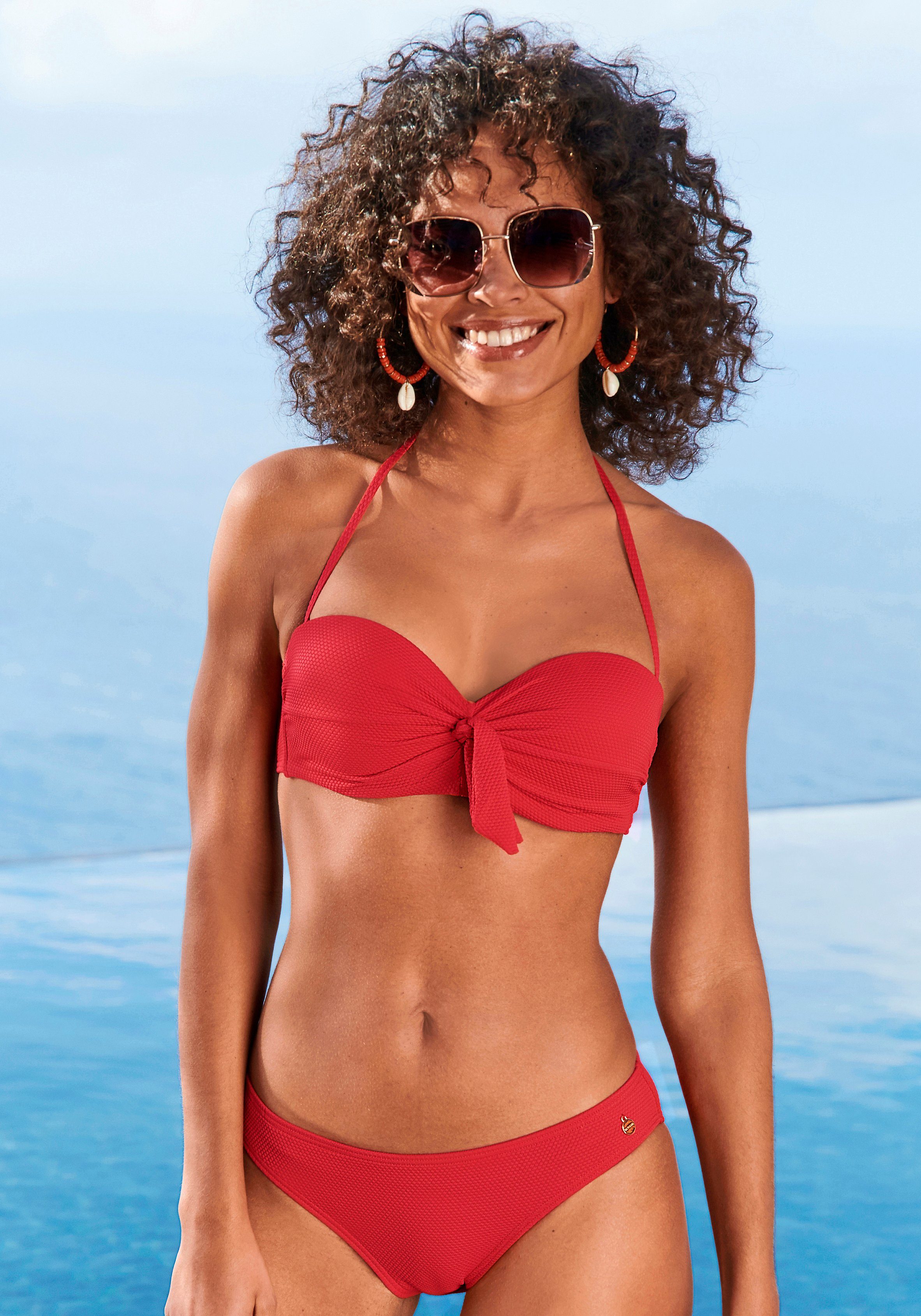 LASCANA Bügel-Bandeau-Bikini-Top Cana, mit Schleife vorne günstig online kaufen