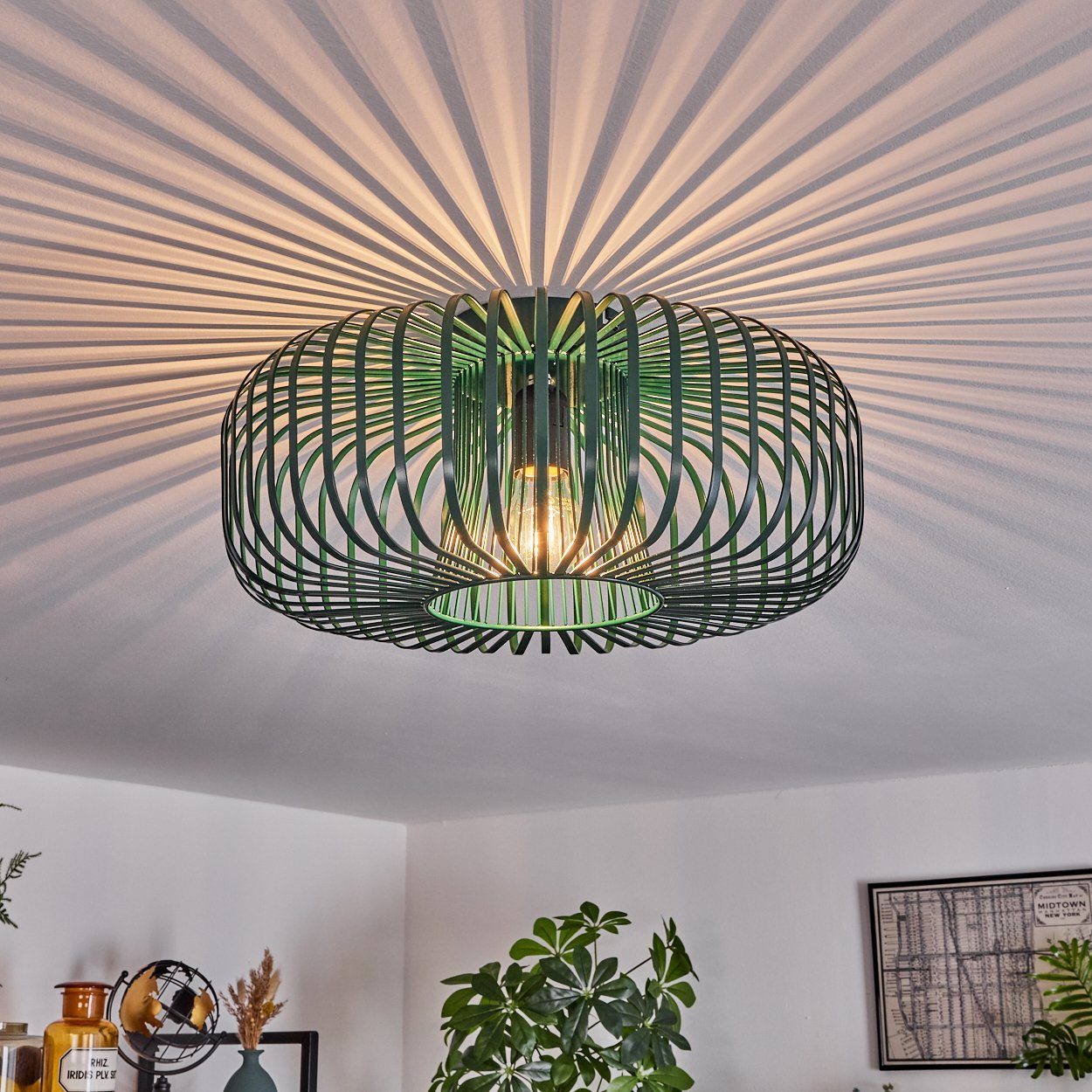 hofstein Deckenleuchte runde Deckenlampe aus Metall günstig online kaufen