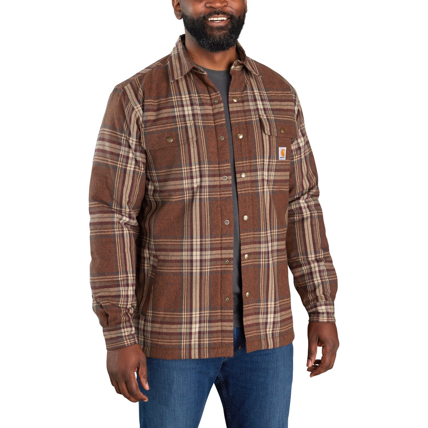 Outdoorhemd Carhartt Herren Langarmhemd Flannel Sherpa Lined Shirt
