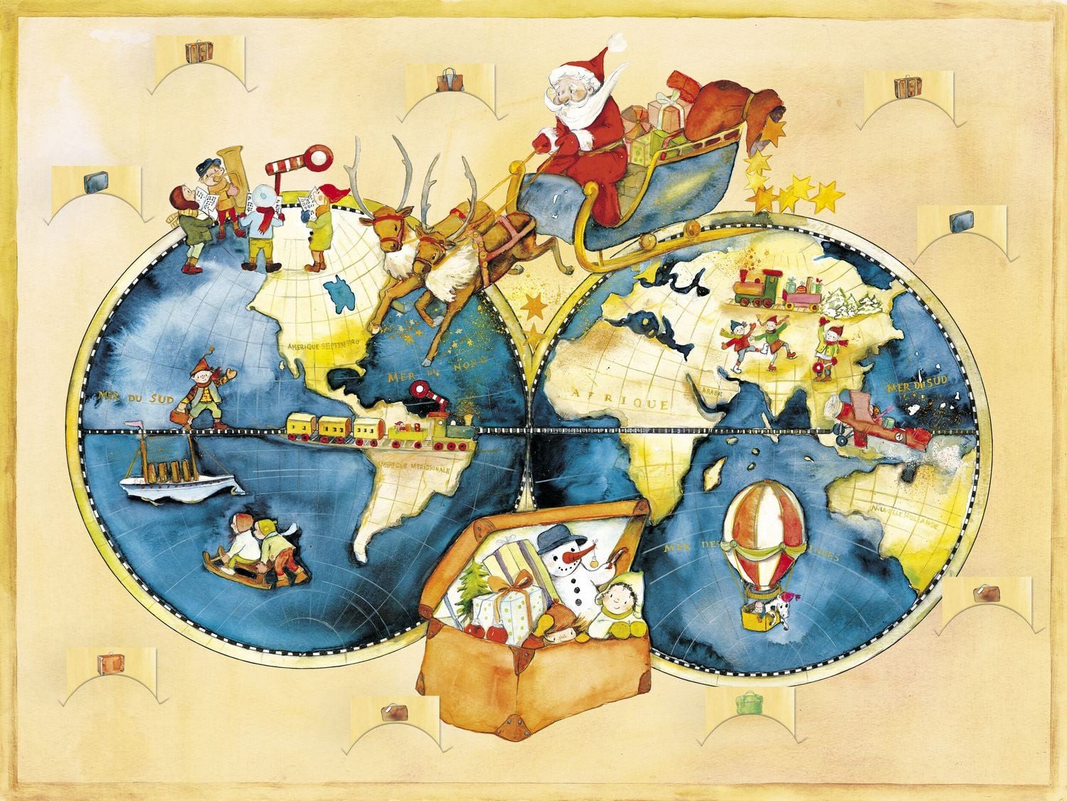 Korsch Verlag Wandkalender Adventskalender "Reise um die Welt"