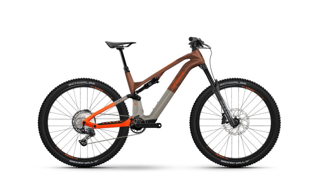 Haibike E-Bike Haibike LYKE CF 10 High leather/orange - gloss 2024, Fazua Ride60, 250W, 25km/h, 60Nm, Light Fully