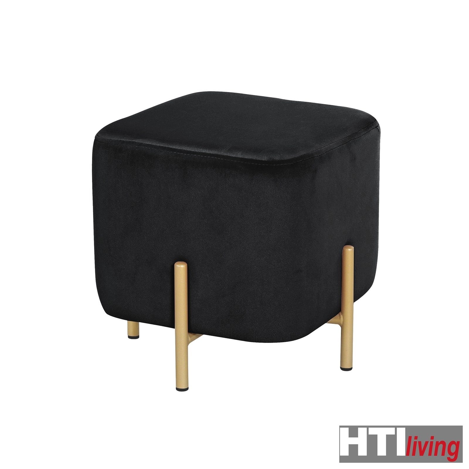 HTI-Living Sitzhocker Hocker (Stück, Dixon 1 Sitzhocker Schwarz St)