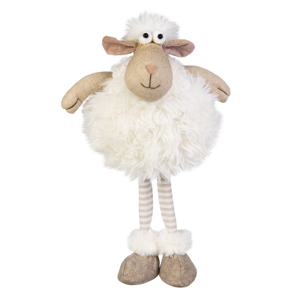 MICA Dekofigur Schaf stehend braun/weiß - ca. 15 x 12 x 32 cm günstig online kaufen