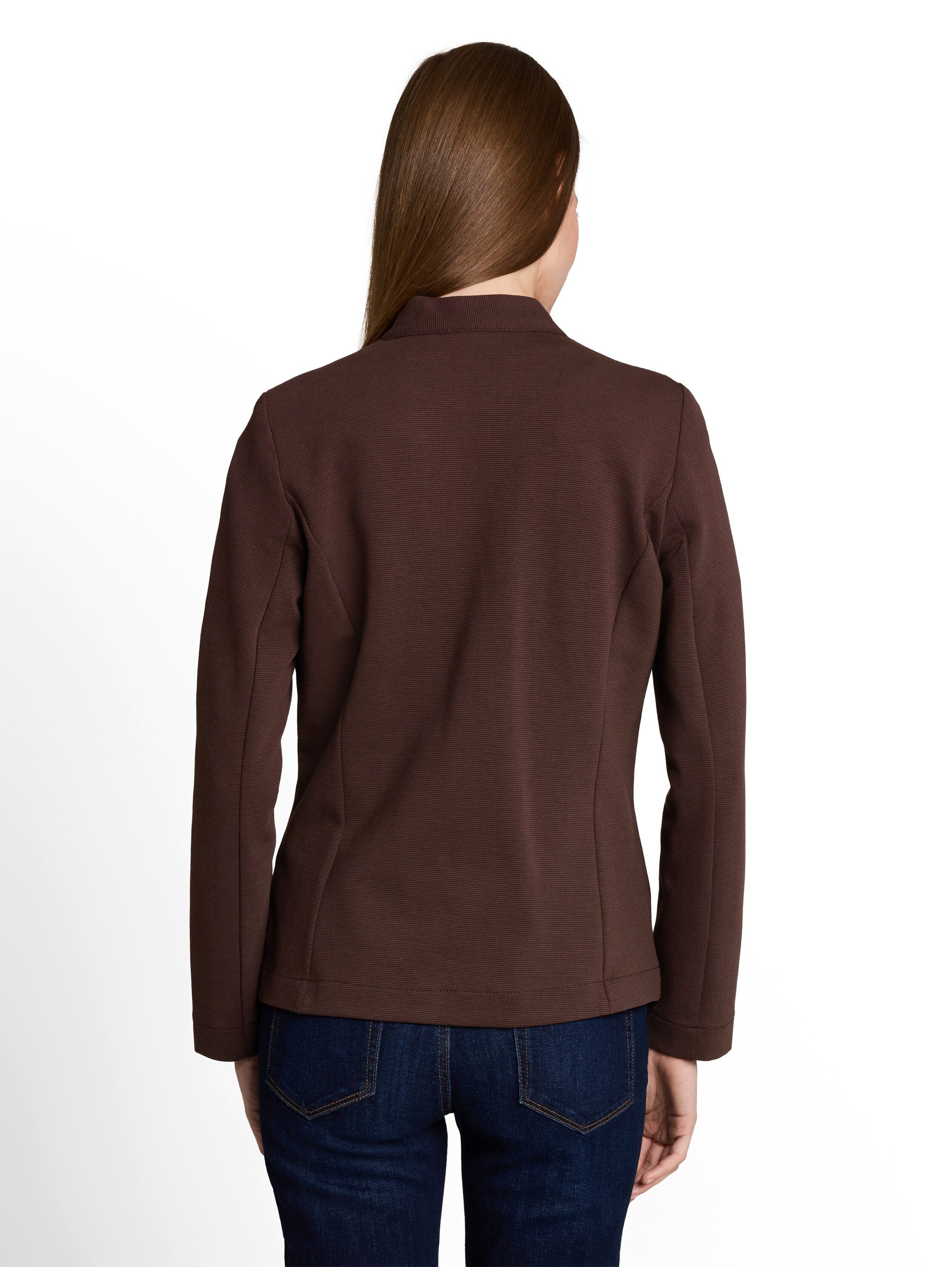 TOM TAILOR Sweatblazer Fitted mit aufgesetzten Taschen und Struktur – Bild 2 von 5