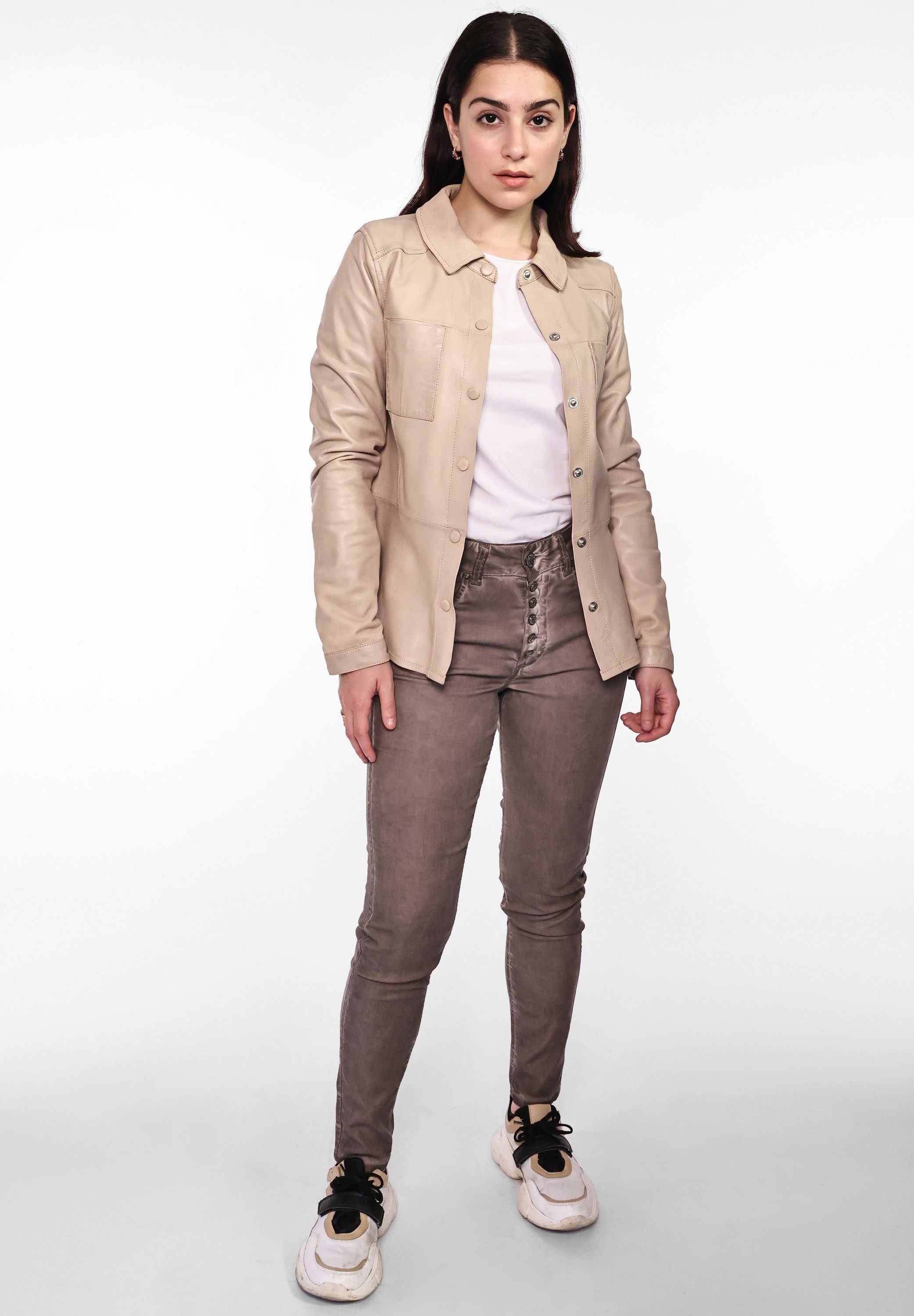 Offizieller Store Maze Lederjacke 42020134 sand