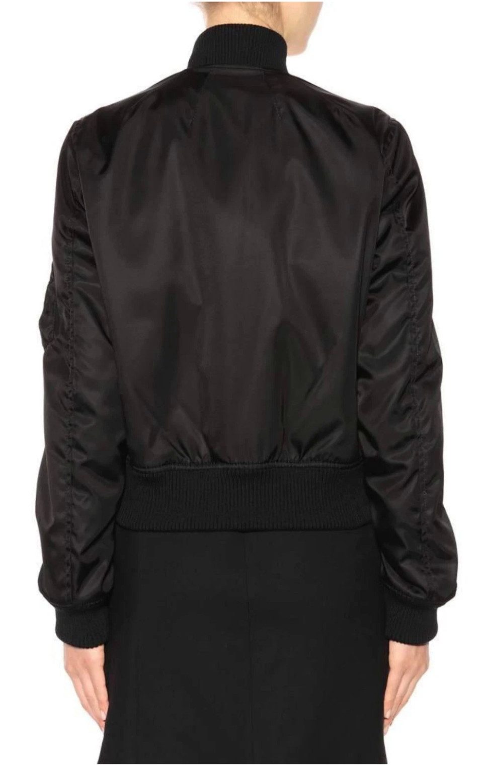 ALEXANDER MCQUEEN Bomberjacke Blumen Bestickte Festivaljacke Blouson mit Seidenfutter S Stickerei mit Perlen-Kristallverzierungen auf Brust & Schultern