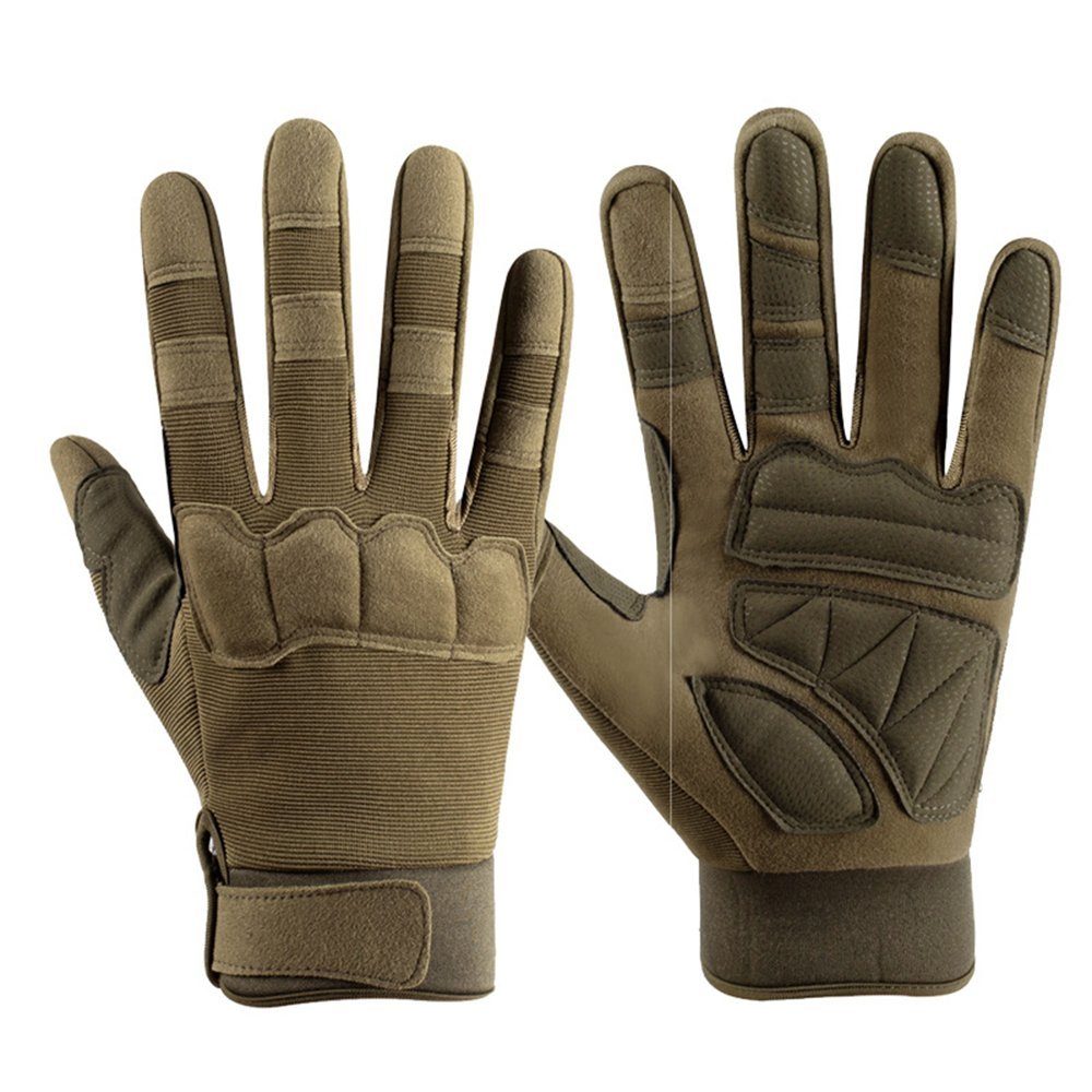 Zimtky Montage-Handschuhe khaki Rutschfeste Outdoor-Sporthandschuhe und Touchscreen-Fahrrad- Unisex