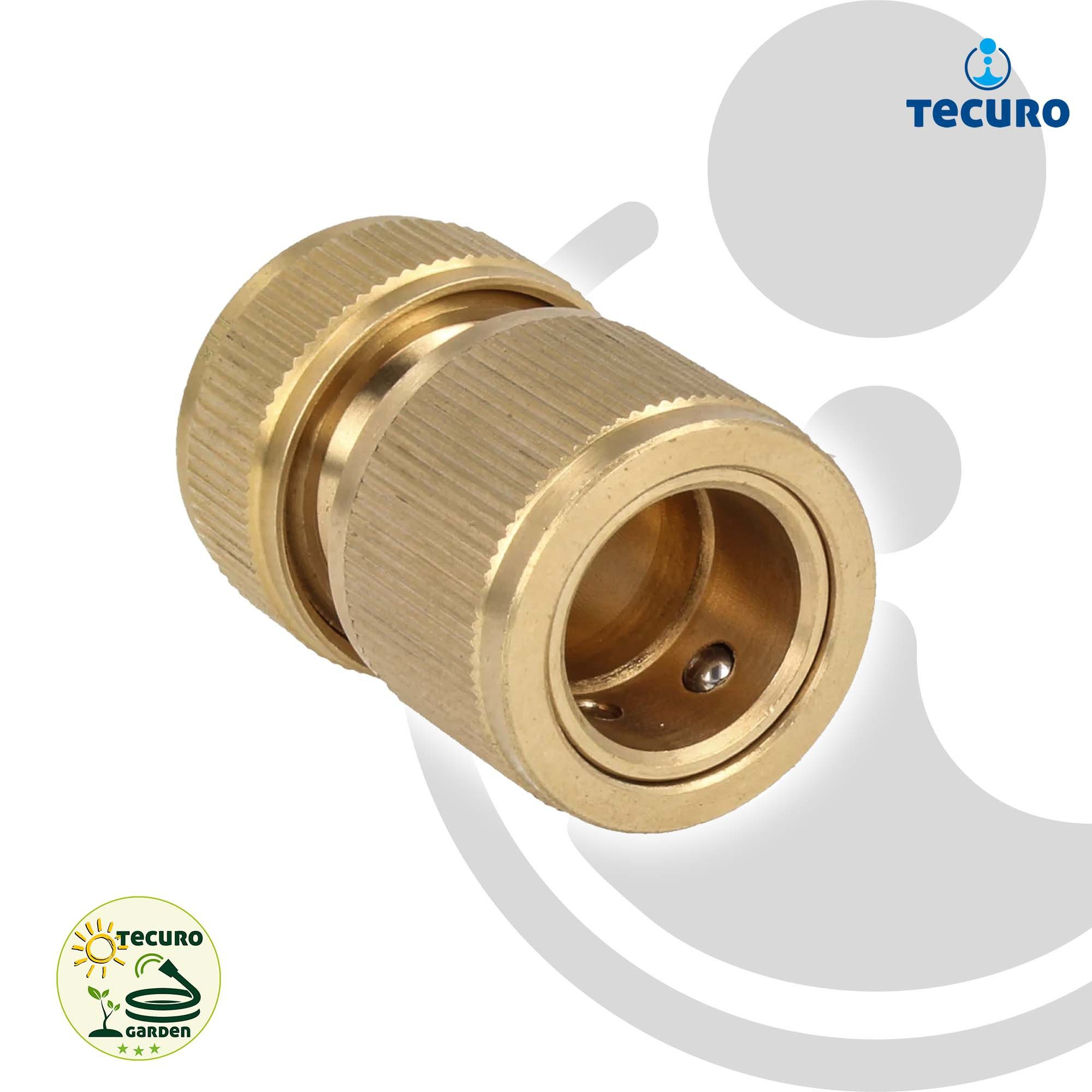 tecuro Schlauchverbinder Schlauchanschlussstück ohne Stopp für Schlauch 1/2 Zoll (13 mm)