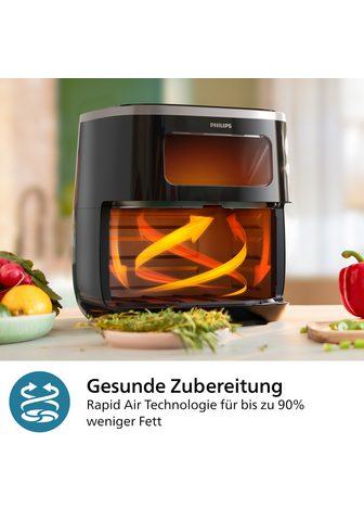 Philips Karšto oro gruzdintuvė Airfryer XL HD9257/88 su 56 l Sichtfenster 1700 W RapidAir Technologie Digitalem Display