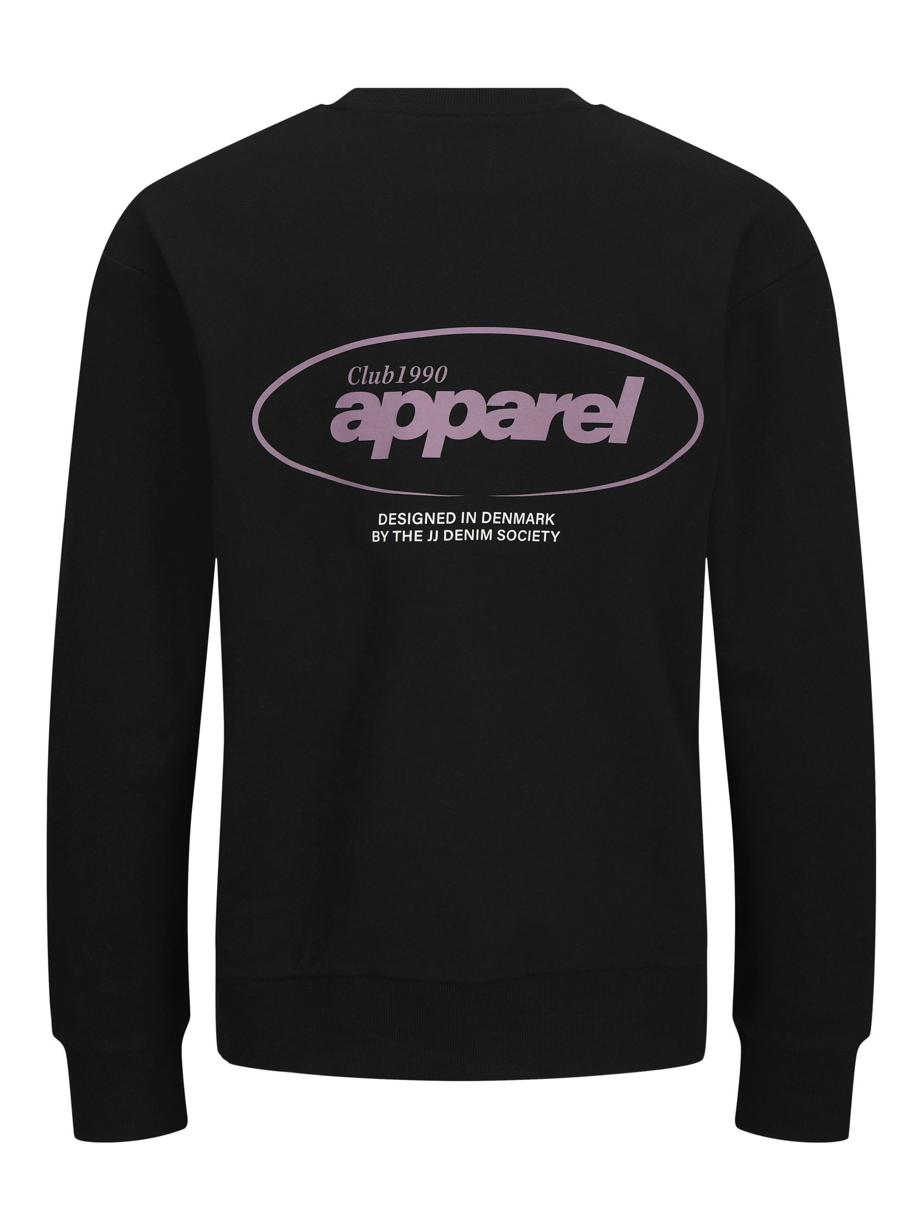 Jack & Jones Sweatshirt Pullover mit Rundhals, Logo Front & Rücken JJEBRADLEY GRAPHIC SWEAT CREW NOOS