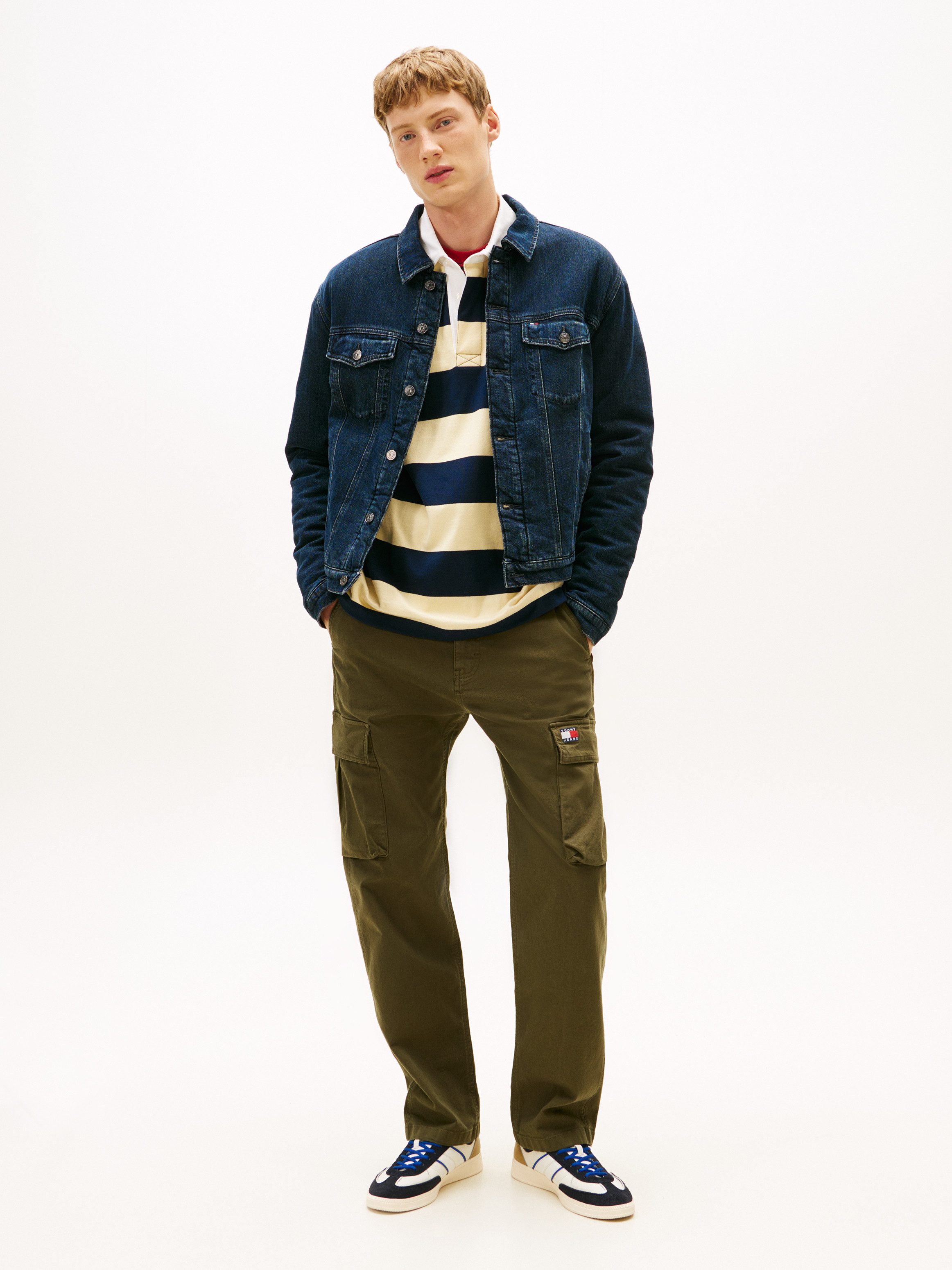 Tommy Jeans Jeansjacke RYAN RGLR TEDDY TRCKR EXT Freizeitjacke, Übergangsjacke – Bild 4 von 5