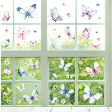 nikima Fensterbild Fensterbilder Schmetterlinge selbstklebend