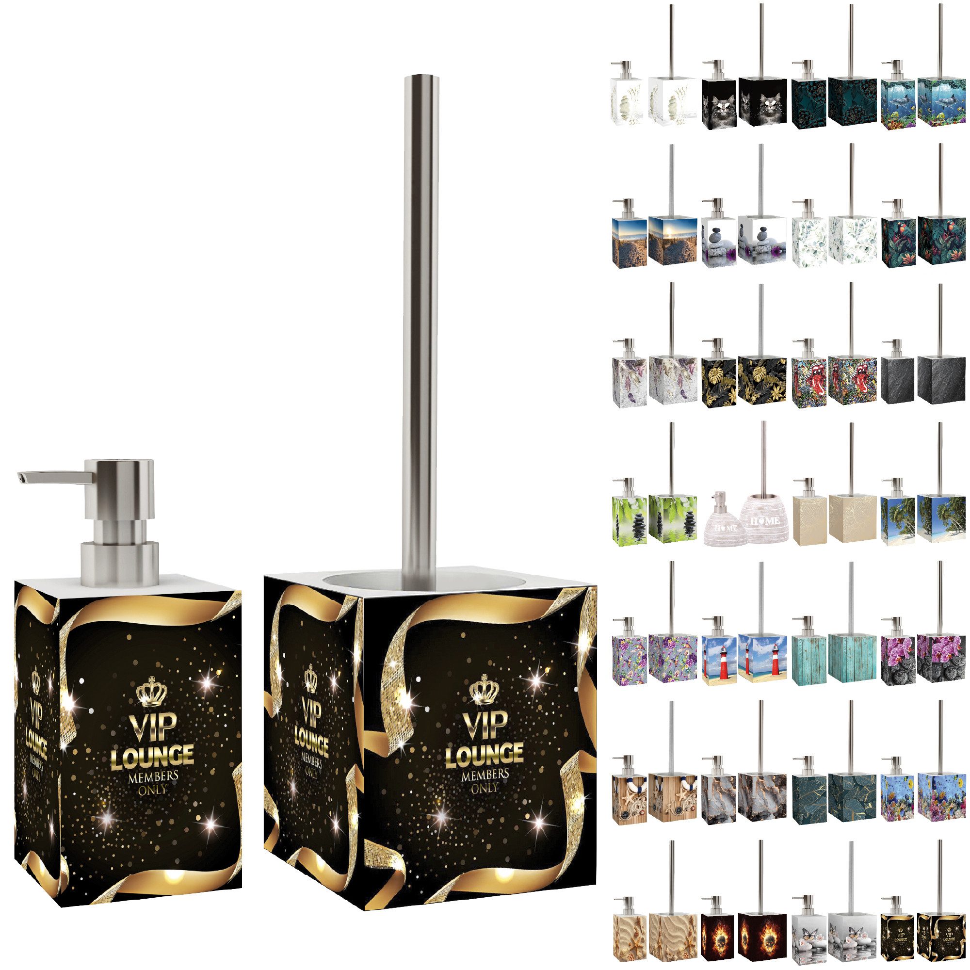 Sanilo Badaccessoire-Set mit Motiv, viele schöne Seifenspender und WC Bürst günstig online kaufen