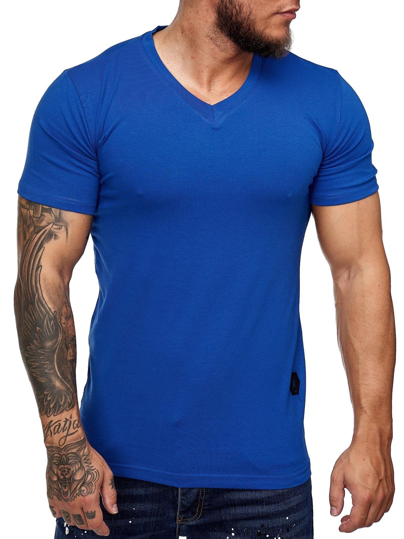 9031 T-Shirt Royal (1-tlg) Code47 Blau T-Shirt