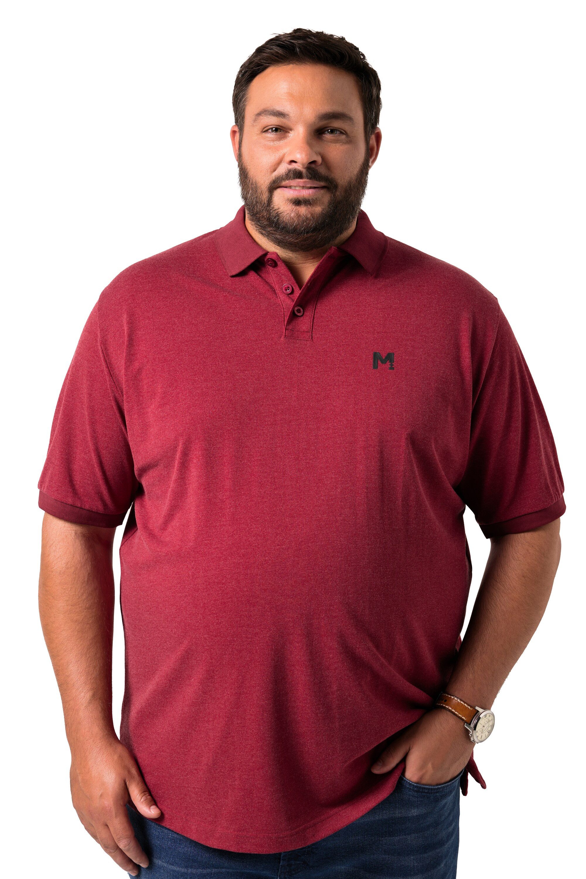 Men Plus Poloshirt Men+ Poloshirts 2er-Pack Basic Piqué Halbarm günstig online kaufen