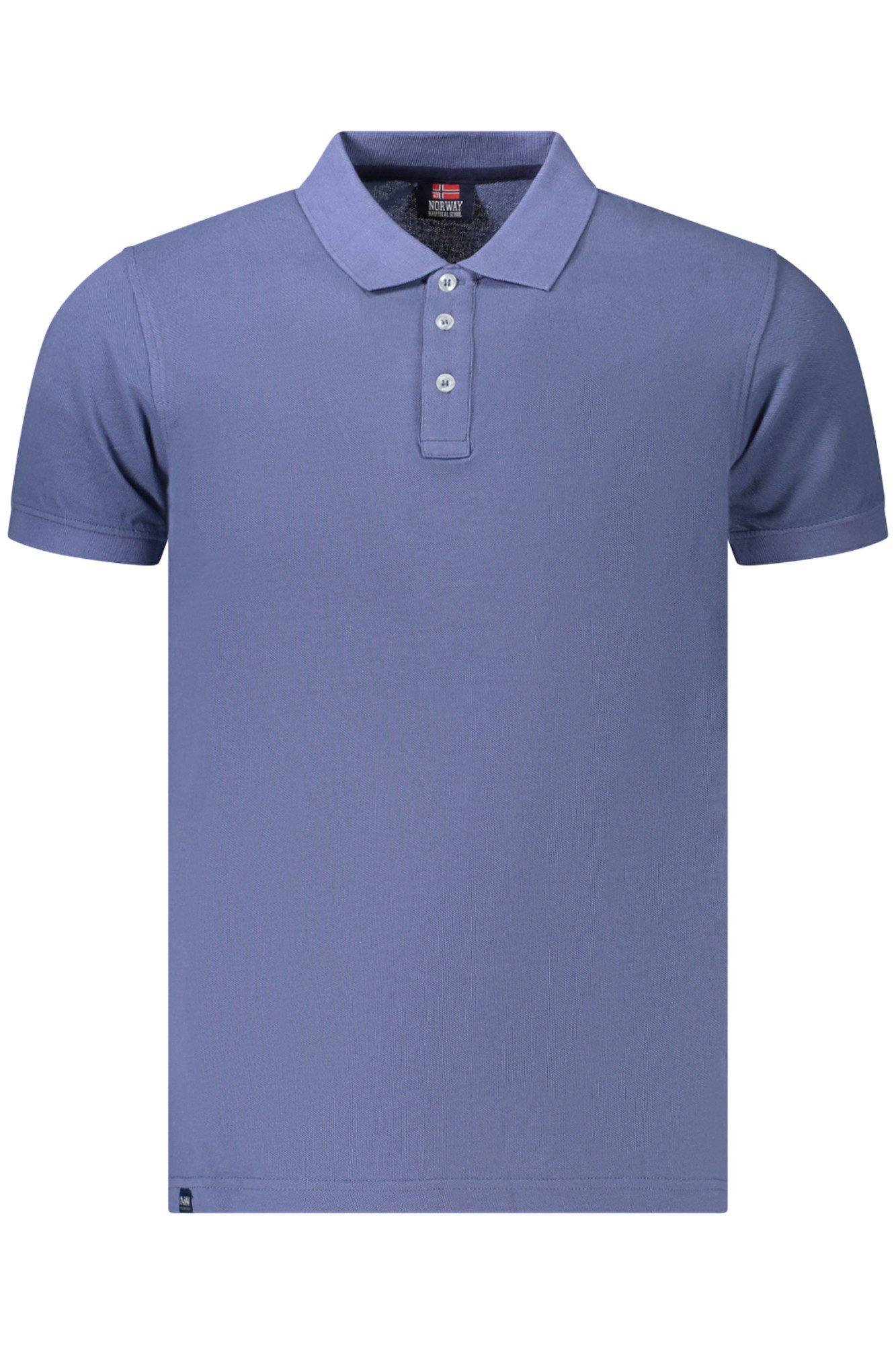 NORWAY 1963 Poloshirt Elegantes Herren-Poloshirt Blau mit Applikation –
