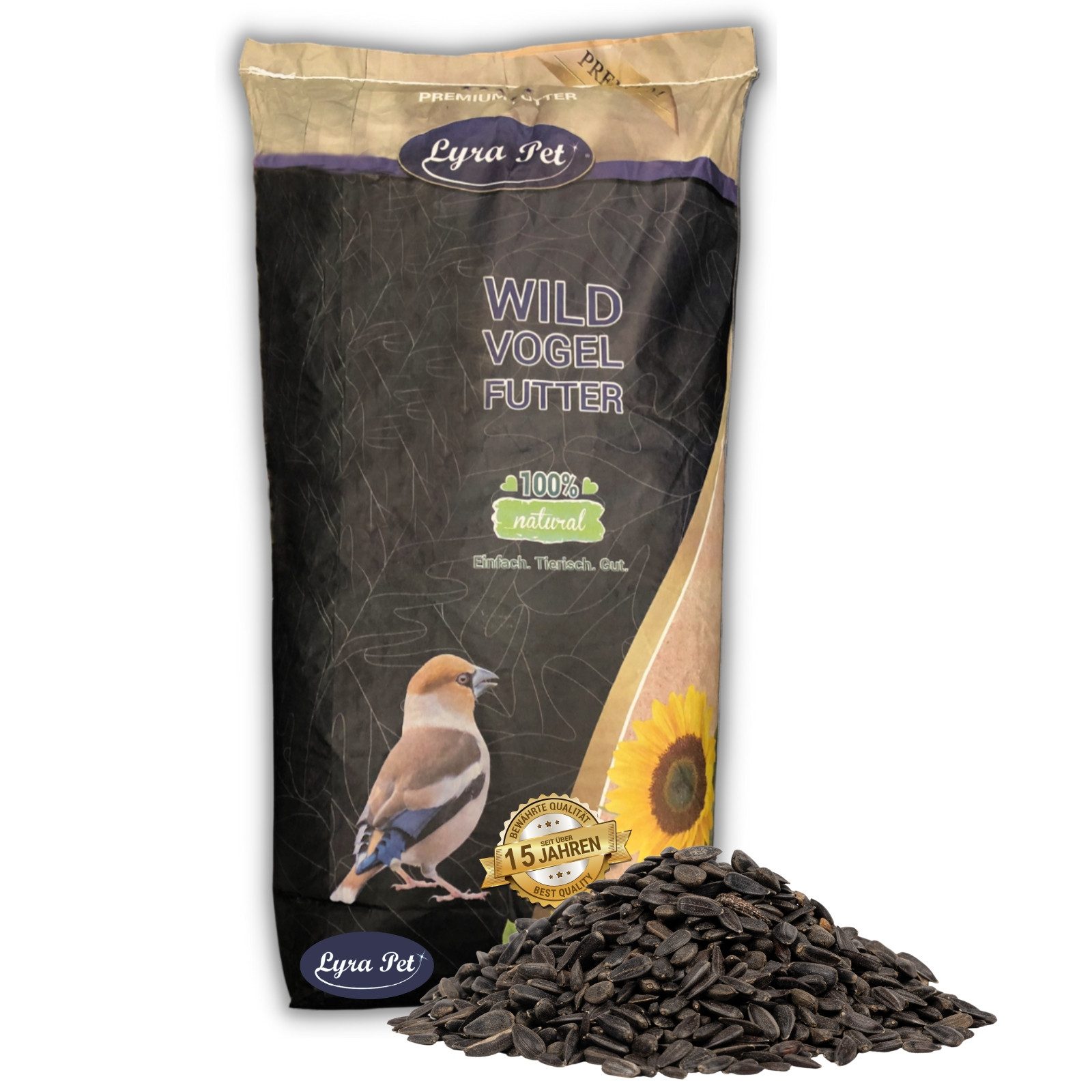 Lyra Pet 10 kg Lyra Pet® Sonnenblumenkerne schwarz Vogelfutter, für: Wildvogel