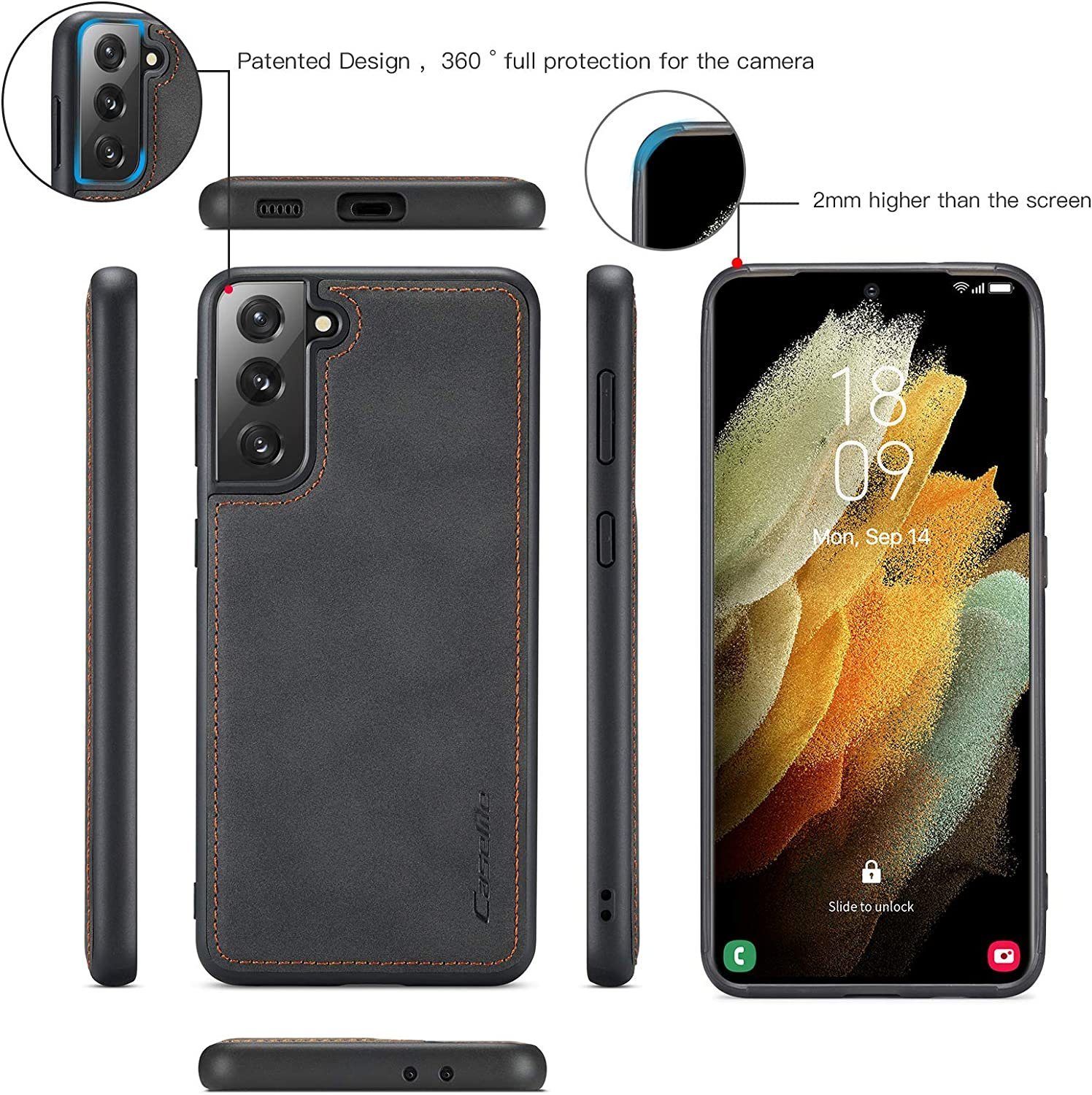 Multi Iphone Geldbörse 11 DOTMALL Schwarz Pro für Wallet Max Apple Caseme