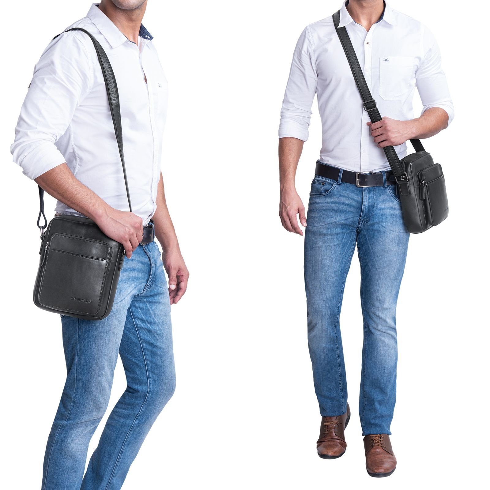 STILORD Schultertasche "Vittorio" Moderne Vintage Herrentasche günstig online kaufen