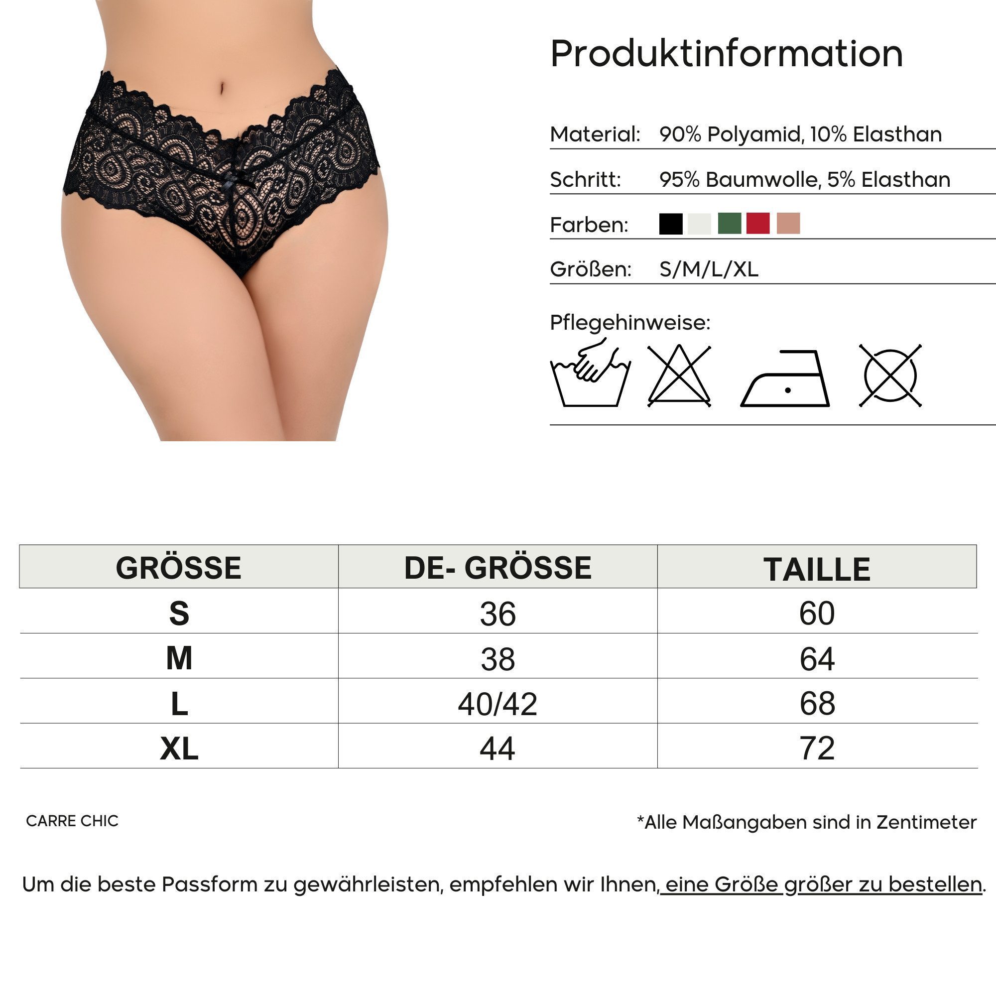 Elegant Love Tangaslip Unterwäsche in Spitzenoptik, Sexy Damen Dessous, Slip, Panties Tanga /V-Strings mit Schleife, Höschen Lingerie