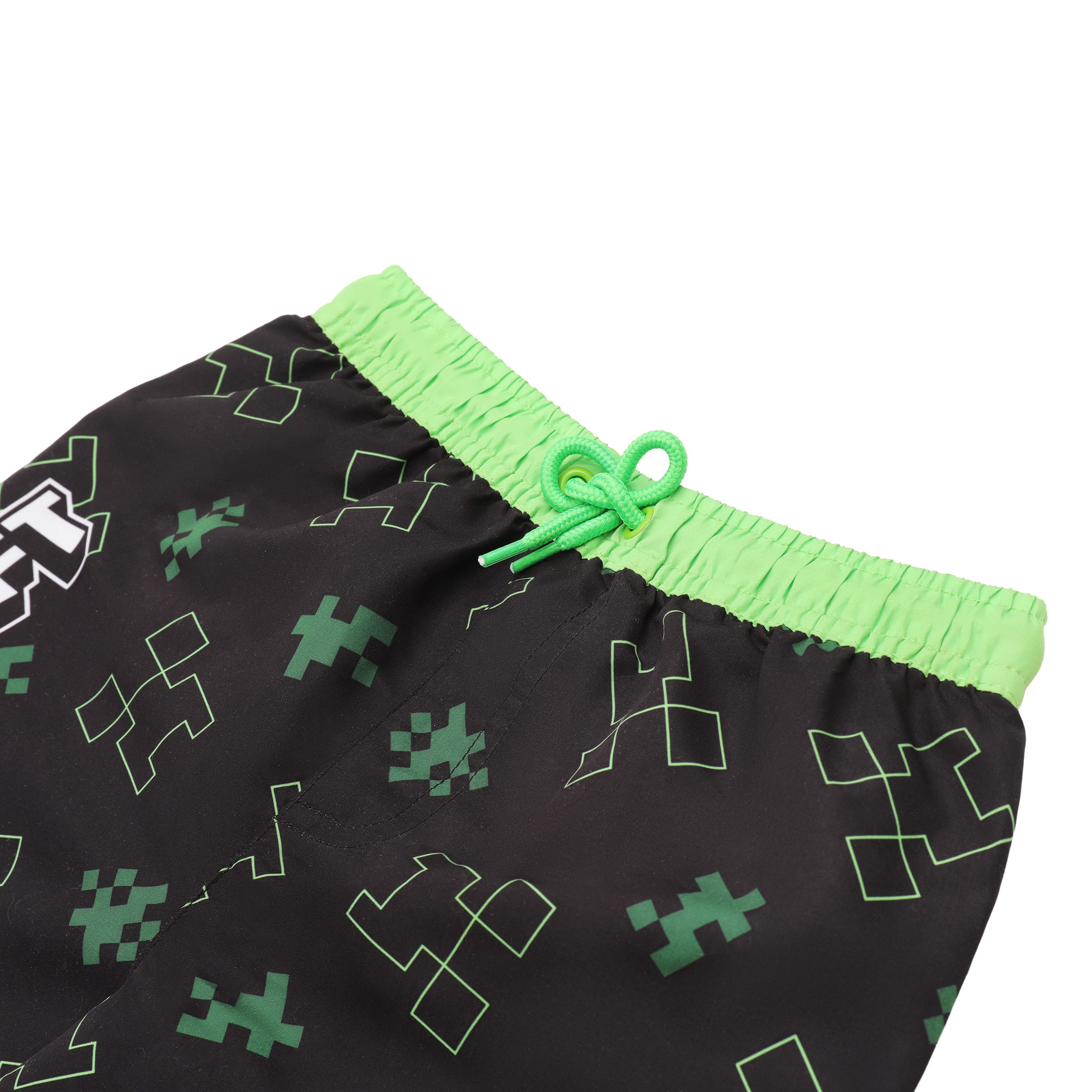 Minecraft Badeshorts Minecraft Badeshort Badehose mit Schnürung Creeper Design