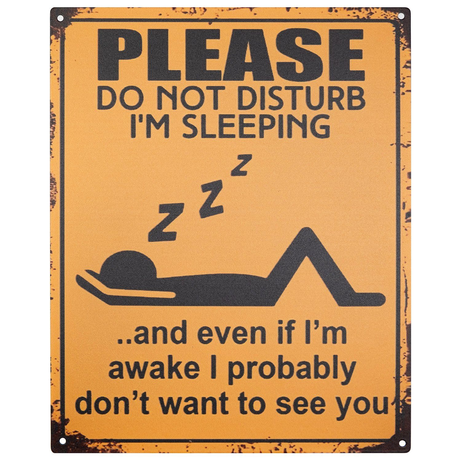 Metallschild Blechschild Please Do Not Disturb I´m Sleeping