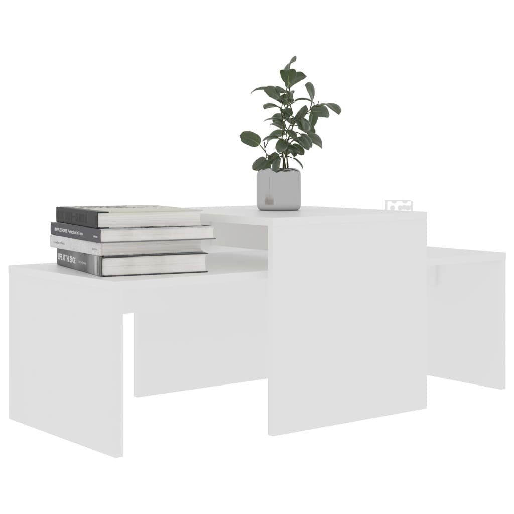 Spanplatte Couchtisch 100x48x40 cm furnicato Couchtisch-Set Weiß