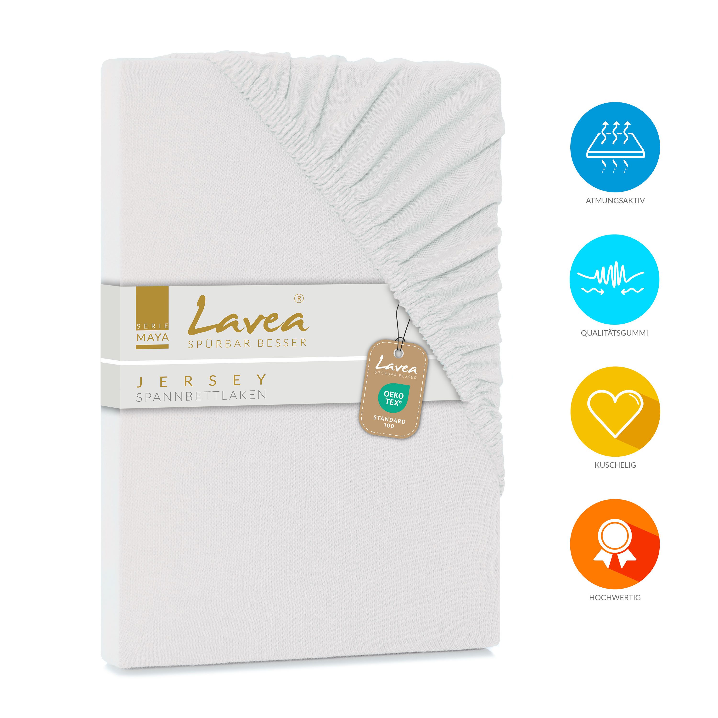 Lavea Spannbettlaken Maya, Betttuch aus 100% günstig online kaufen