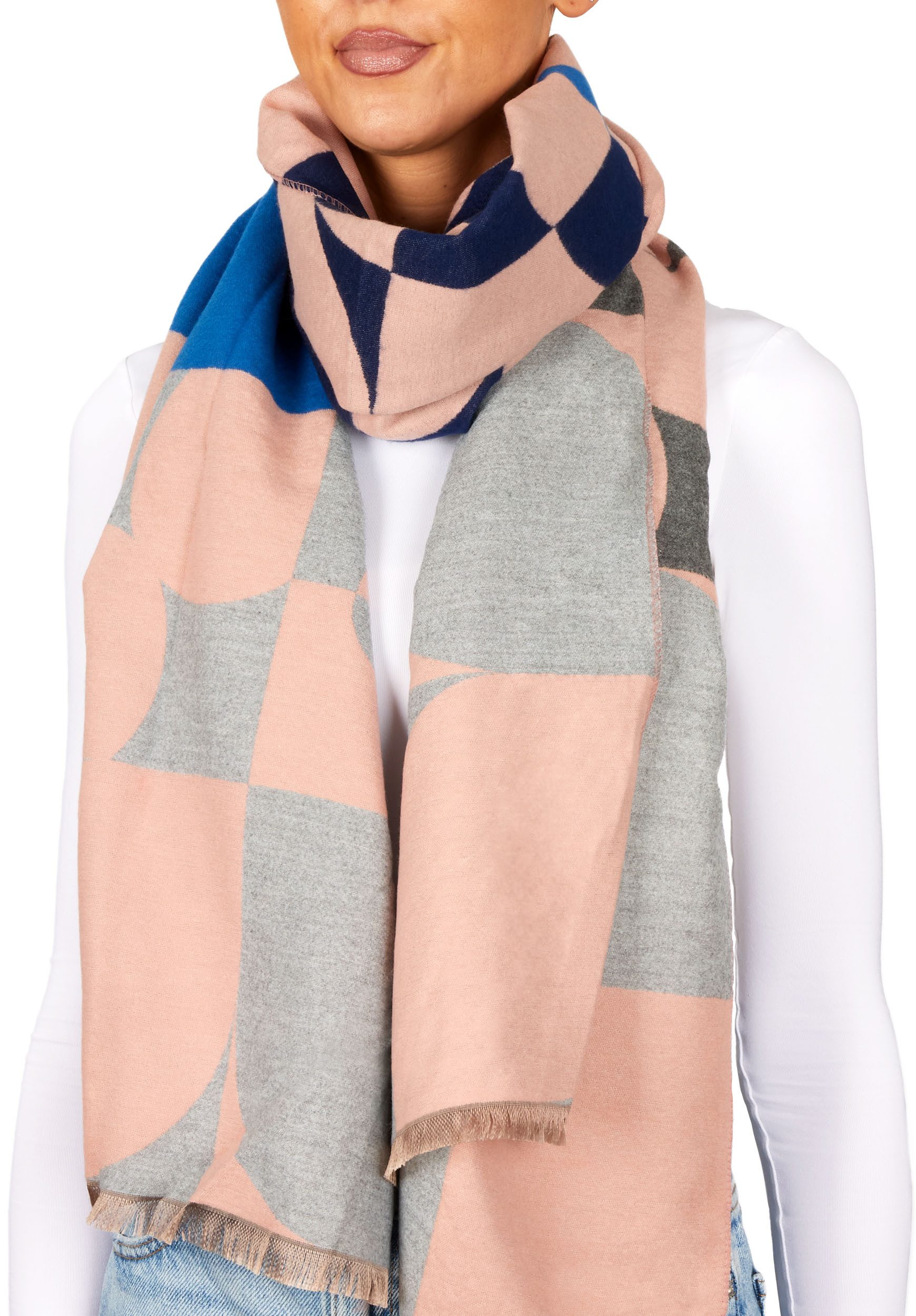 BRUBAKER Schal Cashmirillo Damen Schal mit Modernem Muster - 70 x 200 cm - Warm, (Oversized Schal für Herbst und Winter, 1-St), Kuschelig mit weichem Kaschmir-Gefühl - Damenschal Winterschal