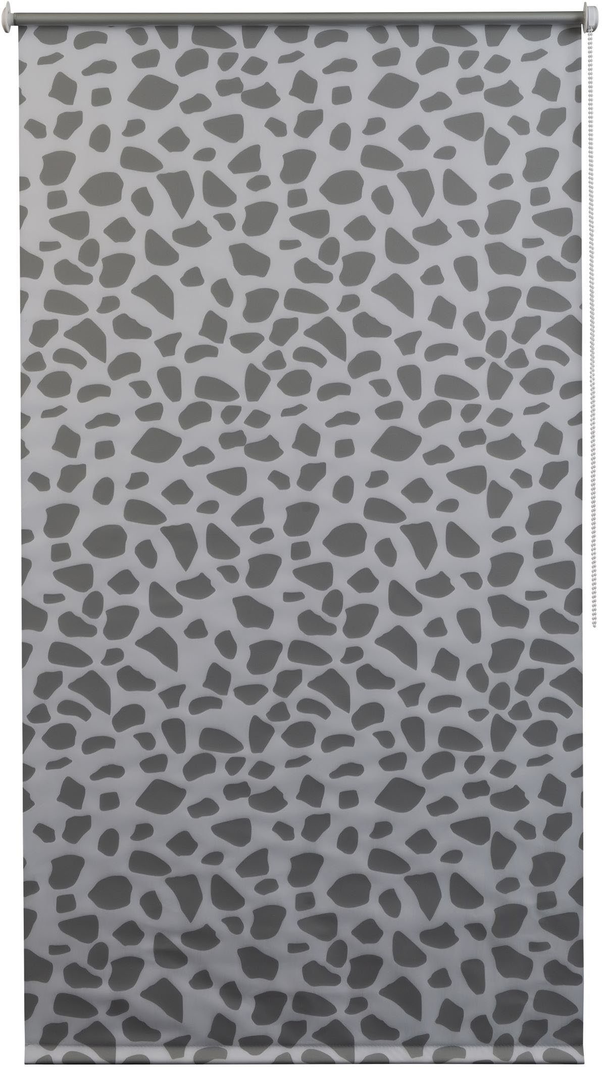 Seitenzugrollo K-home Verdunklungsrollo bedruckt Stein, K-HOME, verdunkelnd, ohne Bohren, freihängend, Klemmfix, bedruckt Steinoptik