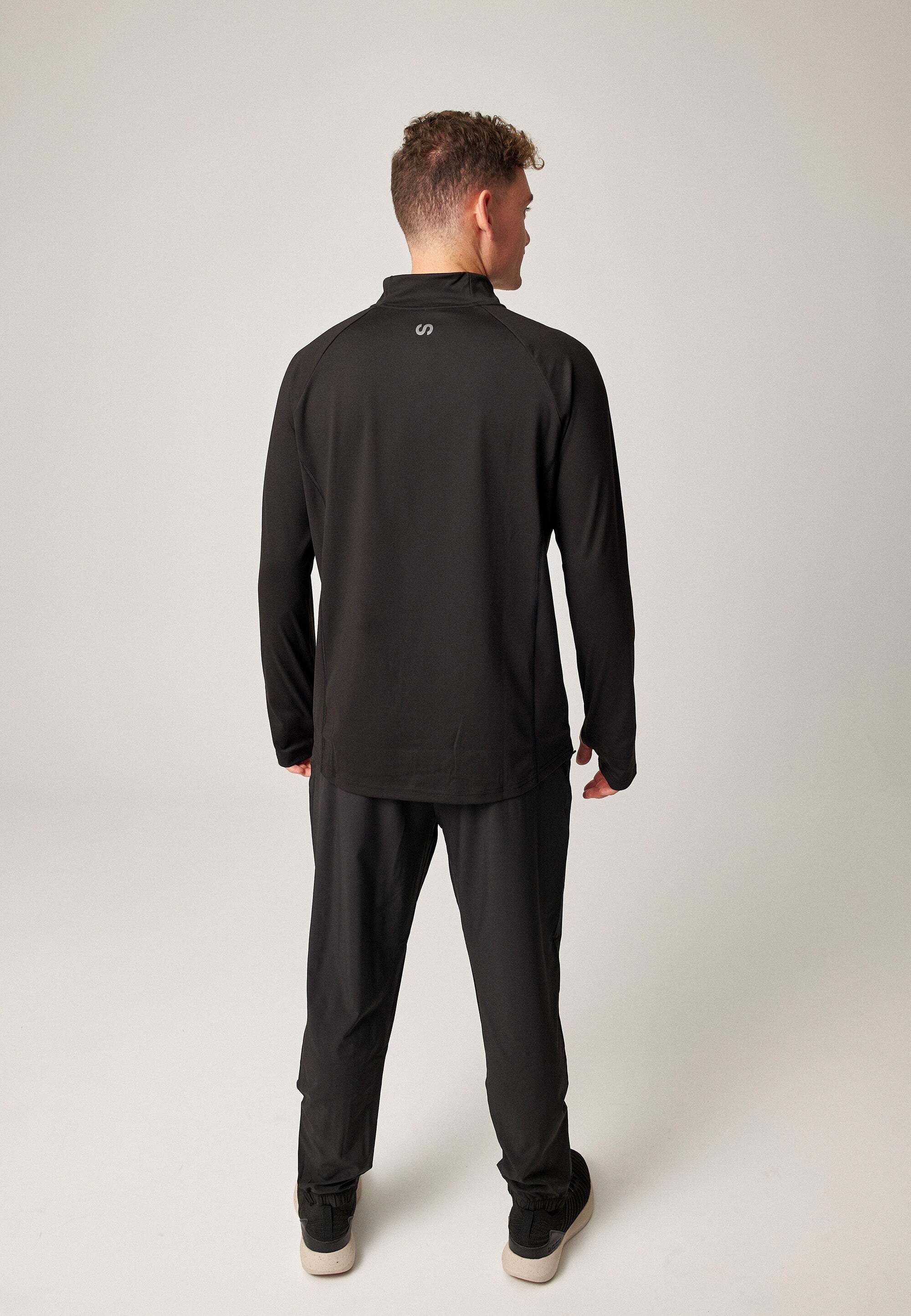 SNOCKS Trainingsshirt Sportshirt langarm Herren Fitnessshirt (1-tlg) aus atmungsaktivem und schnell trocknendem Material