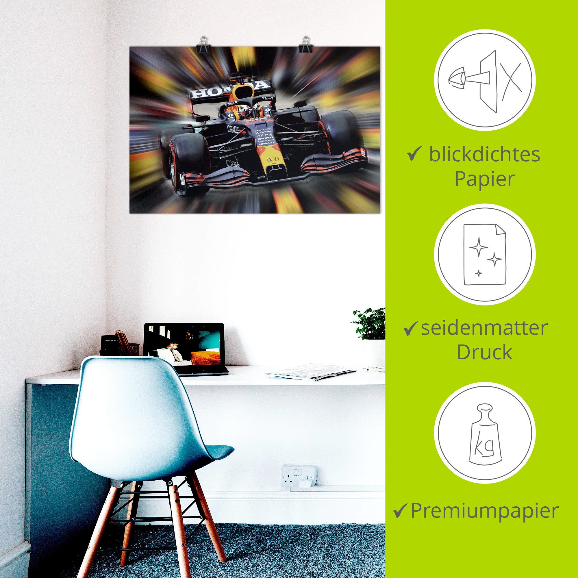 Artland Wandbild Verstappen, Funsport (1 St), als Alubild, Leinwandbild, Poster, Wandaufkleber in verschied. Größen