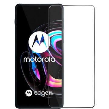 CoolGadget Handyhülle Schwarz als 2in1 Schutz Cover Set für das Motorola Edge 20 Pro 6,7 Zoll, 2x Glas Display Schutz Folie + 1x TPU Case Hülle für Edge 20 Pro