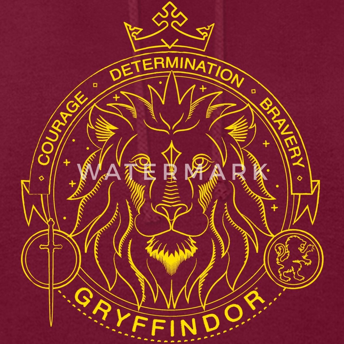 Spreadshirt Hoodie Harry Potter Gryffindor Wappen Löwe Damen Hoodie (1-tlg) günstig online kaufen