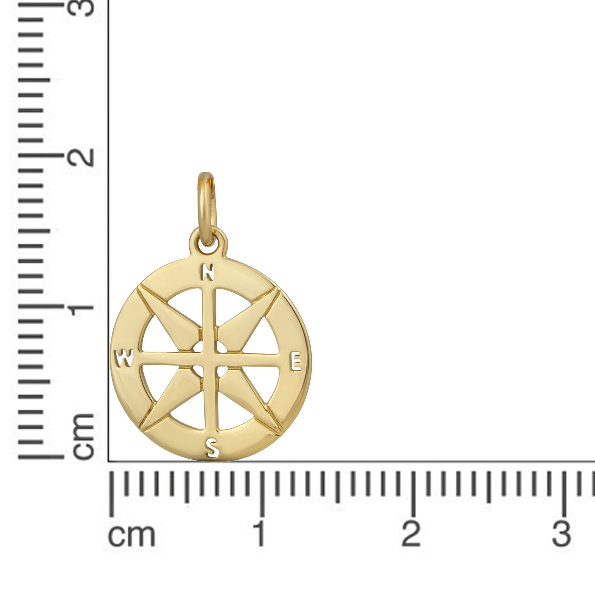 Orolino Kompass-Motiv Gold 375 Kettenanhänger