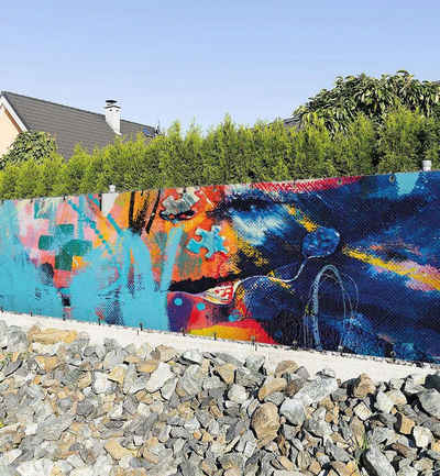 MyMaxxi Sichtschutzzaunmatten Zaunbanner Straßenkunst bunt Sichtschutz Garten Zaun