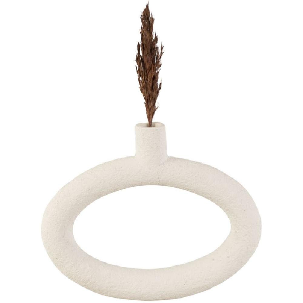 Ivory (25x3,5x20,5cm) Ring Oval Time Polyresin Present Vase Wide Skulptur