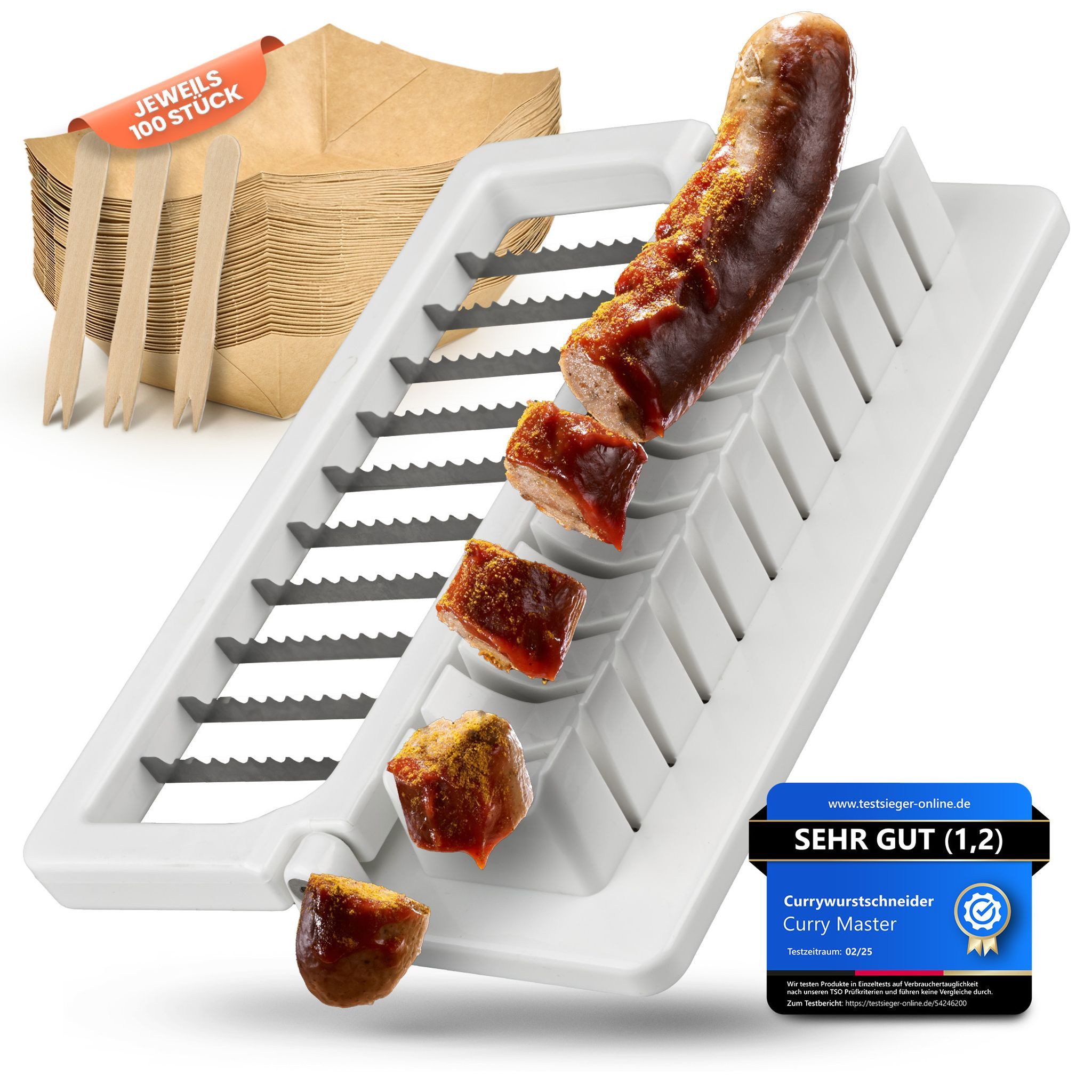 FELIXLEO Wurstschneider Currywurstschneider für Zuhause Wurstschneider Bratwurstschneider, (1-tlg)