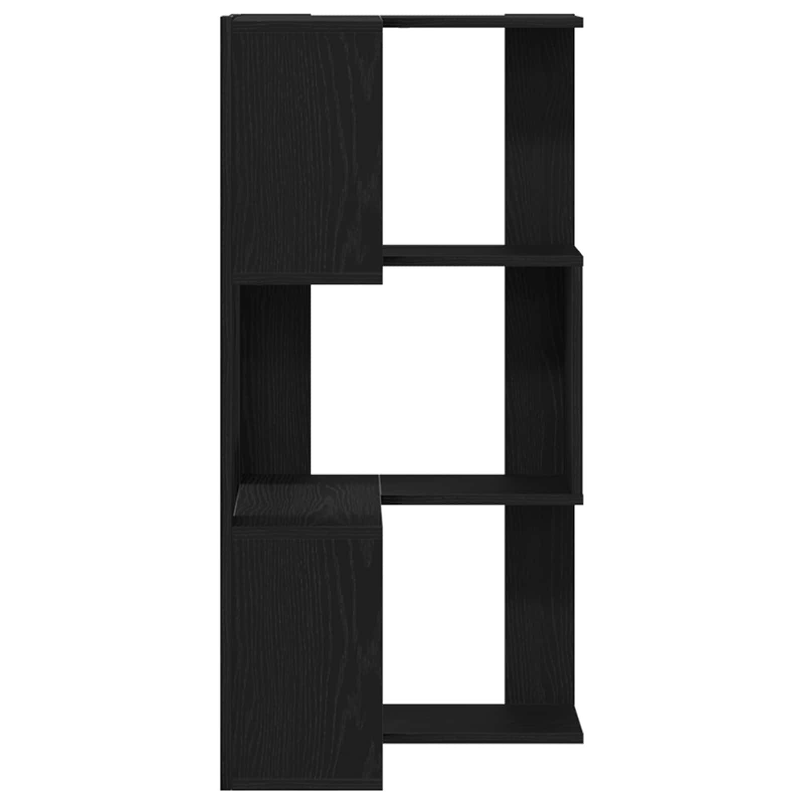 vidaXL Bücherregal Bücherregal 3 Ebenen 50 x 50 x 102 cm Schwarz Eichen-Optik, 1-tlg. – Bild 5 von 5