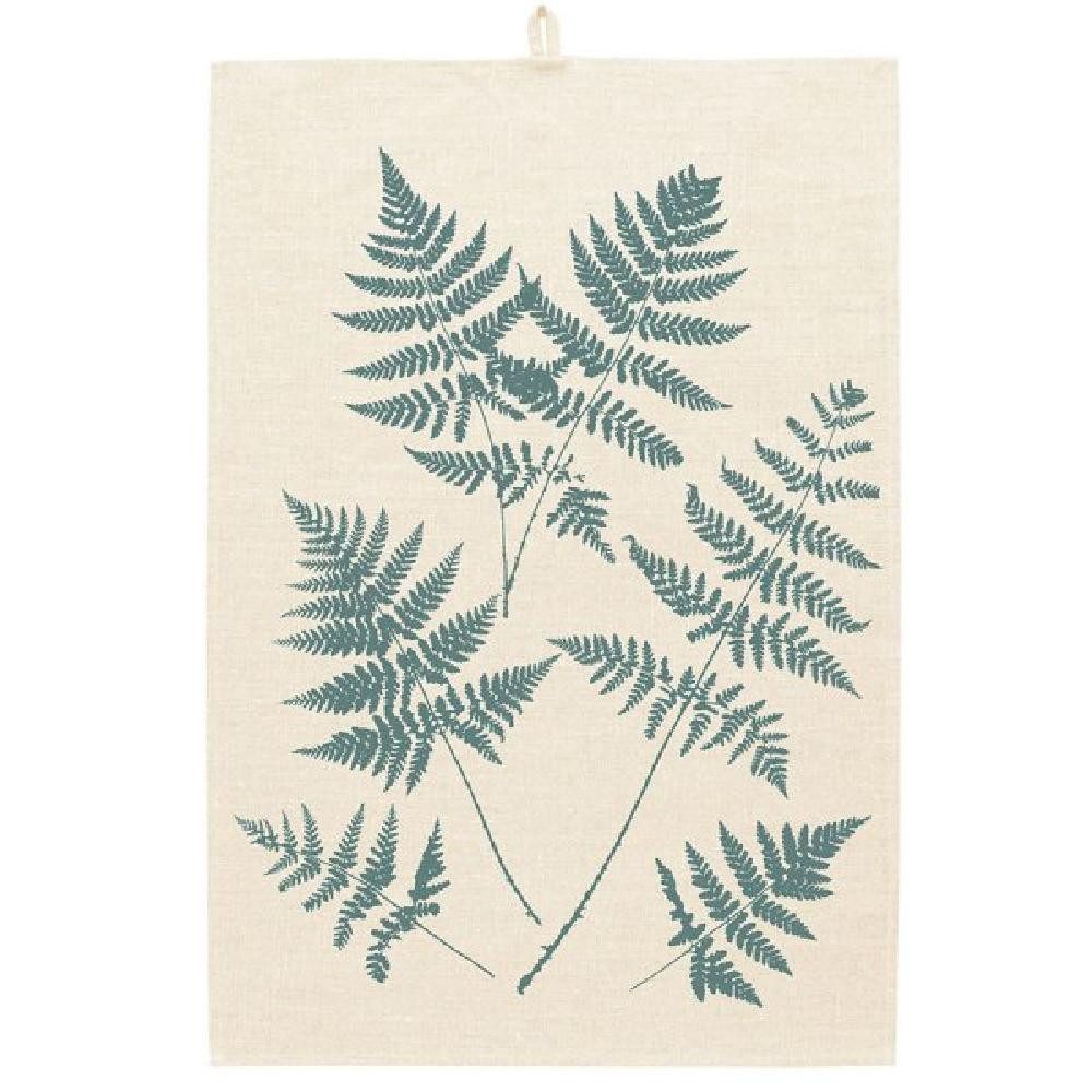 Frohstoff Geschirrtuch Geschirrtuch Leinen Farne Rauchgrün