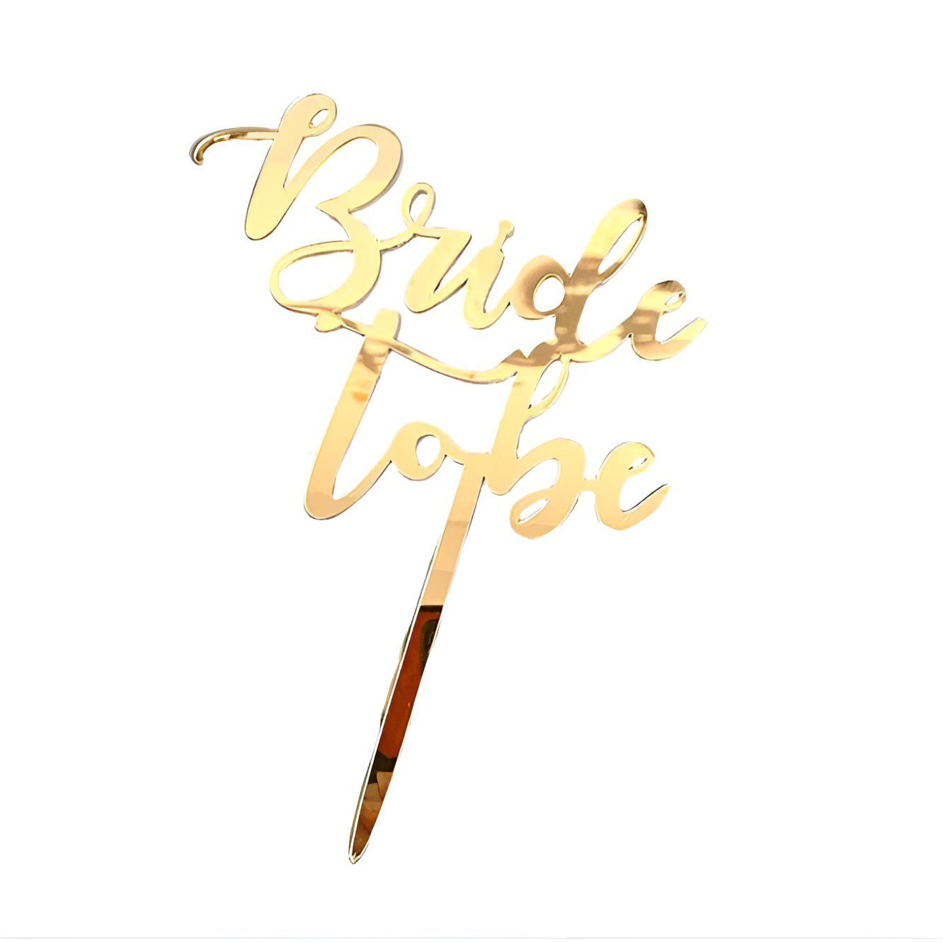 Festivalartikel Tortenstecker Bride To Be Topper Gold