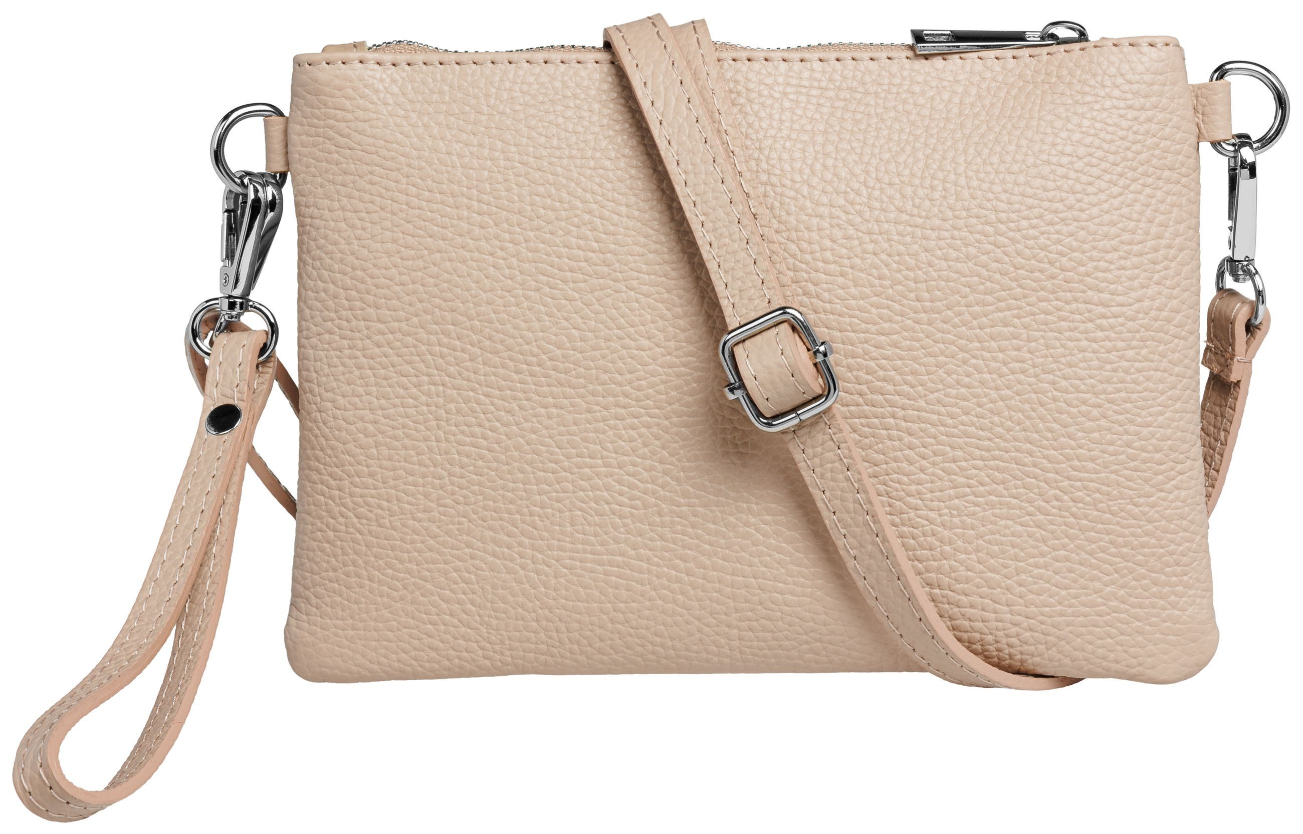 Caspar Clutch Kleine Leder Clutch Damen Abendtasche - CLASSIC LINE - Modell No.852, leicht, elegant & unempfindlich - 100% Echtleder - Handmade in Italy