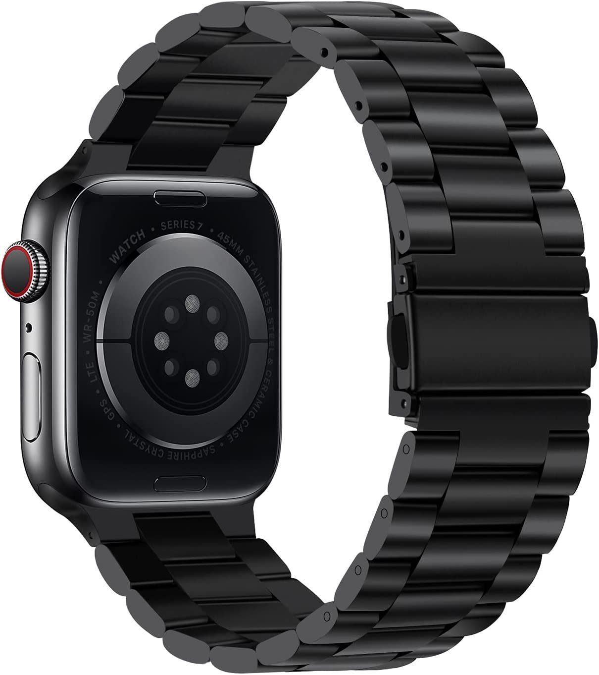 Watch Schwarz Apple Kompatibel Armband Smartwatch-Armband Armband GelldG Armband Ersatz mit Metall