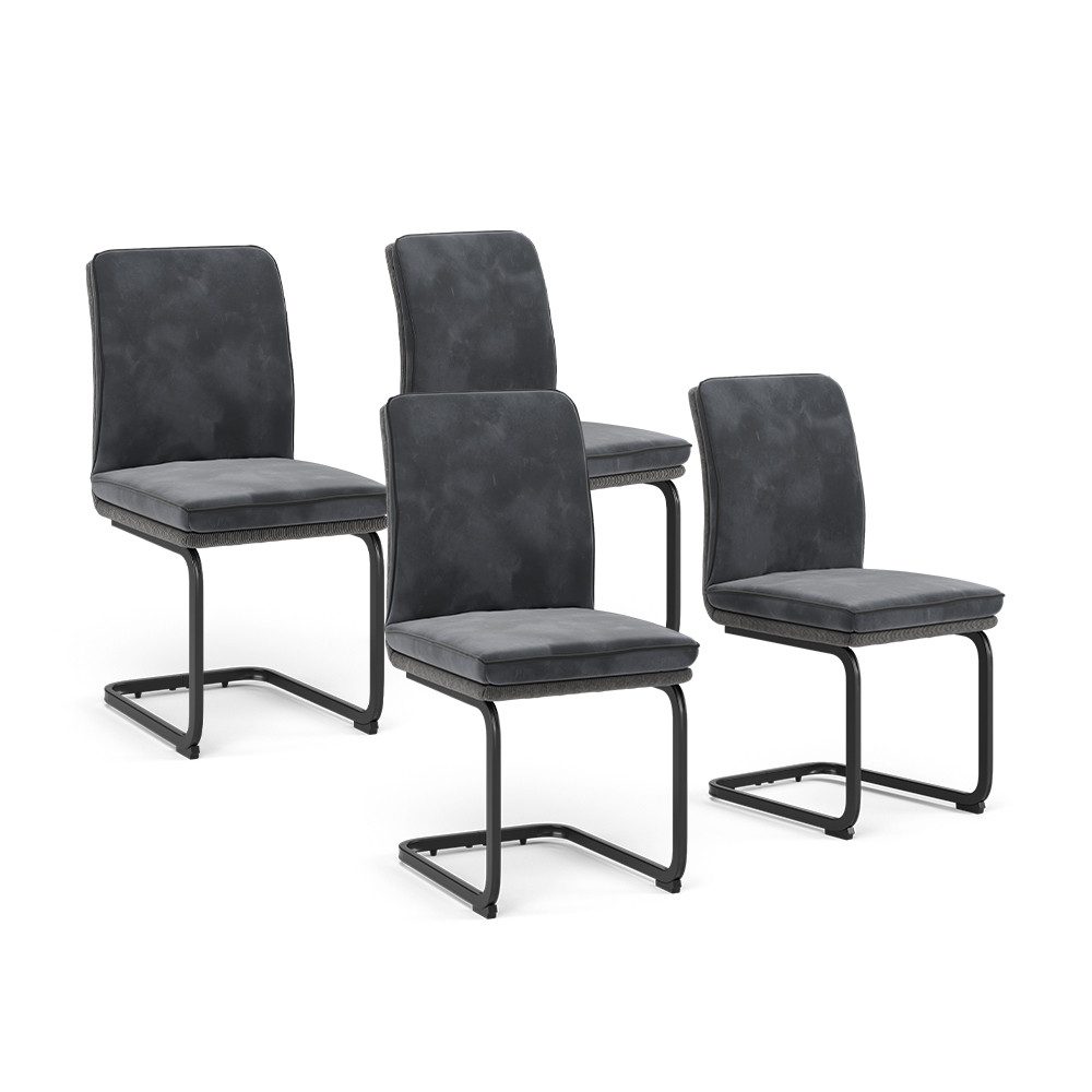 Vicco Esszimmerstuhl Eleganza, Anthrazit, 4er Set günstig online kaufen