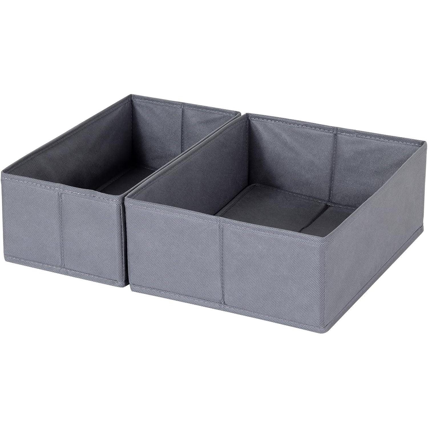 LuxusKollektion Schubladeneinsatz Hemnes Organizer 16-teilig faltbar waschbar grau