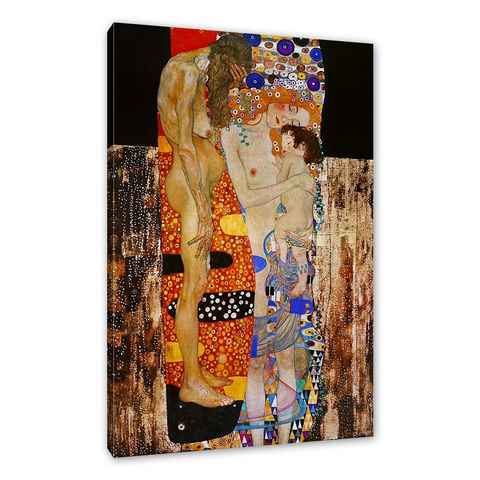 Pixxprint Leinwandbild Gustav Klimt - Die drei Lebensalter einer Frau, Gustav Klimt - Die drei Lebensalter einer Frau (1 St), Leinwandbild fertig bespannt, inkl. Zackenaufhänger