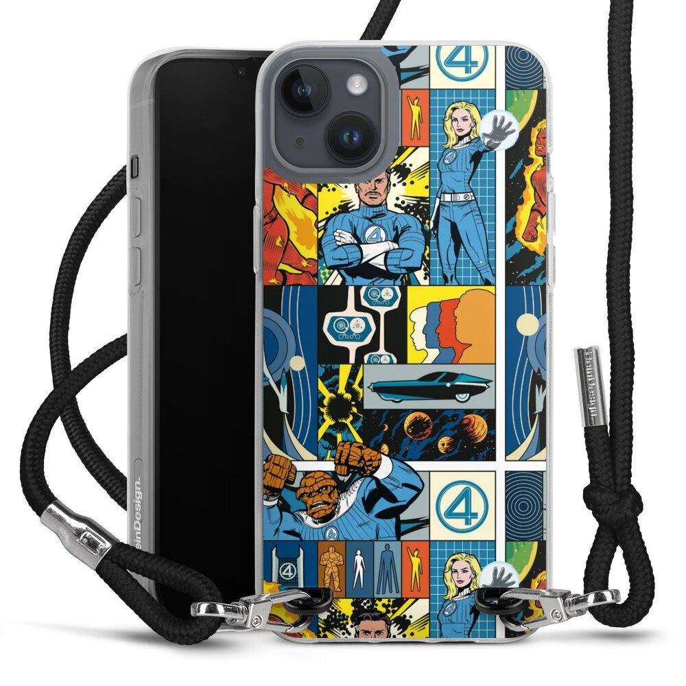 DeinDesign Handyhülle Marvel The Fantastic Four Offizielles Lizenzprodukt, Apple iPhone 14 Plus Handykette Hülle mit Band Case zum Umhängen