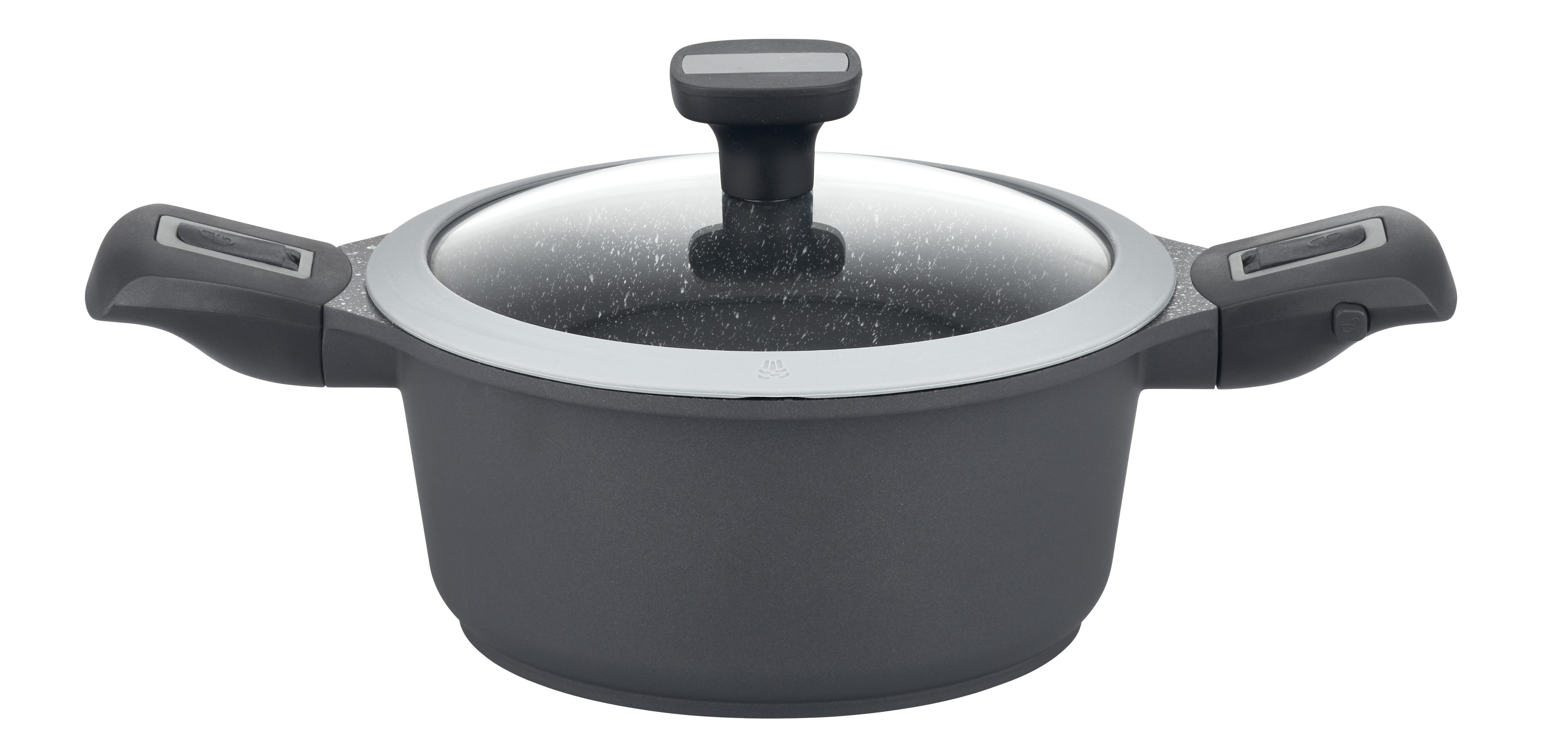 GSW Kochtopf Easy Click, Aluminiumguss (1-tlg), abnehmbarer Griff, Induktion